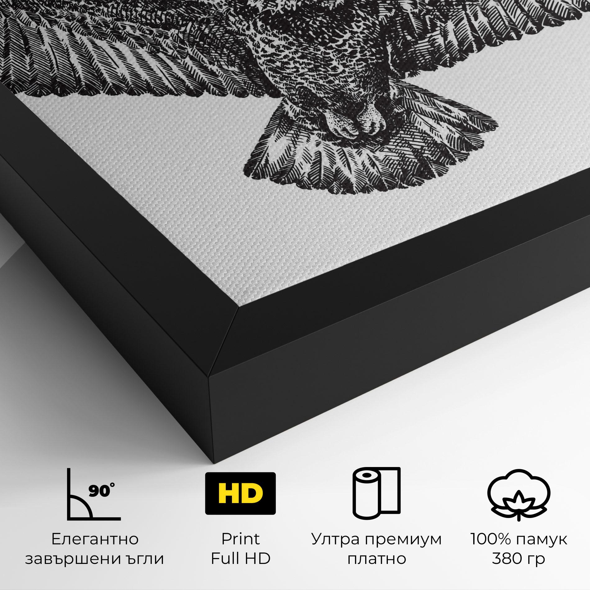 Картина на платно Eagle Art Line mockup 4