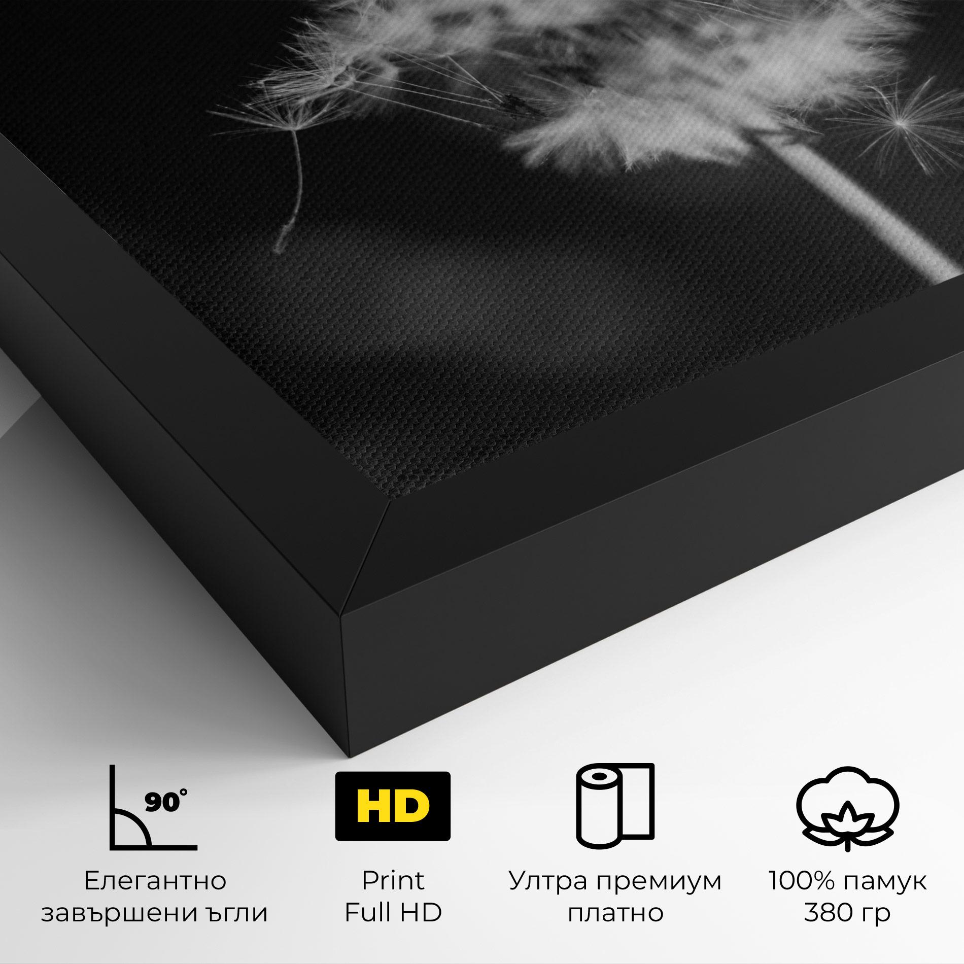 Картина на платно Grey Dandelion mockup 4