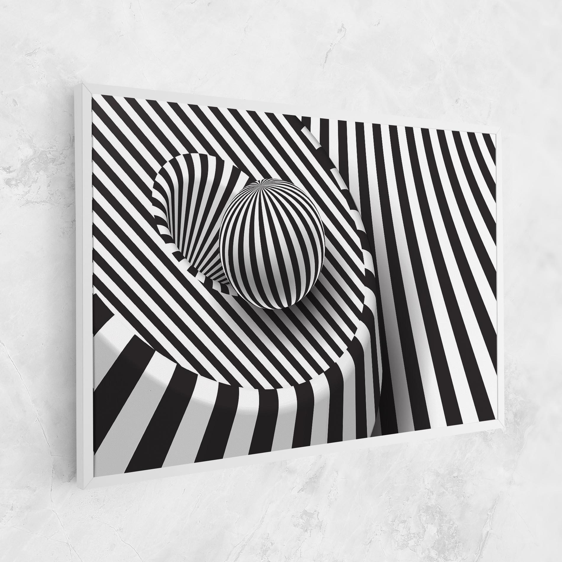 Картина на платно 3d Ball Zebra mockup 1