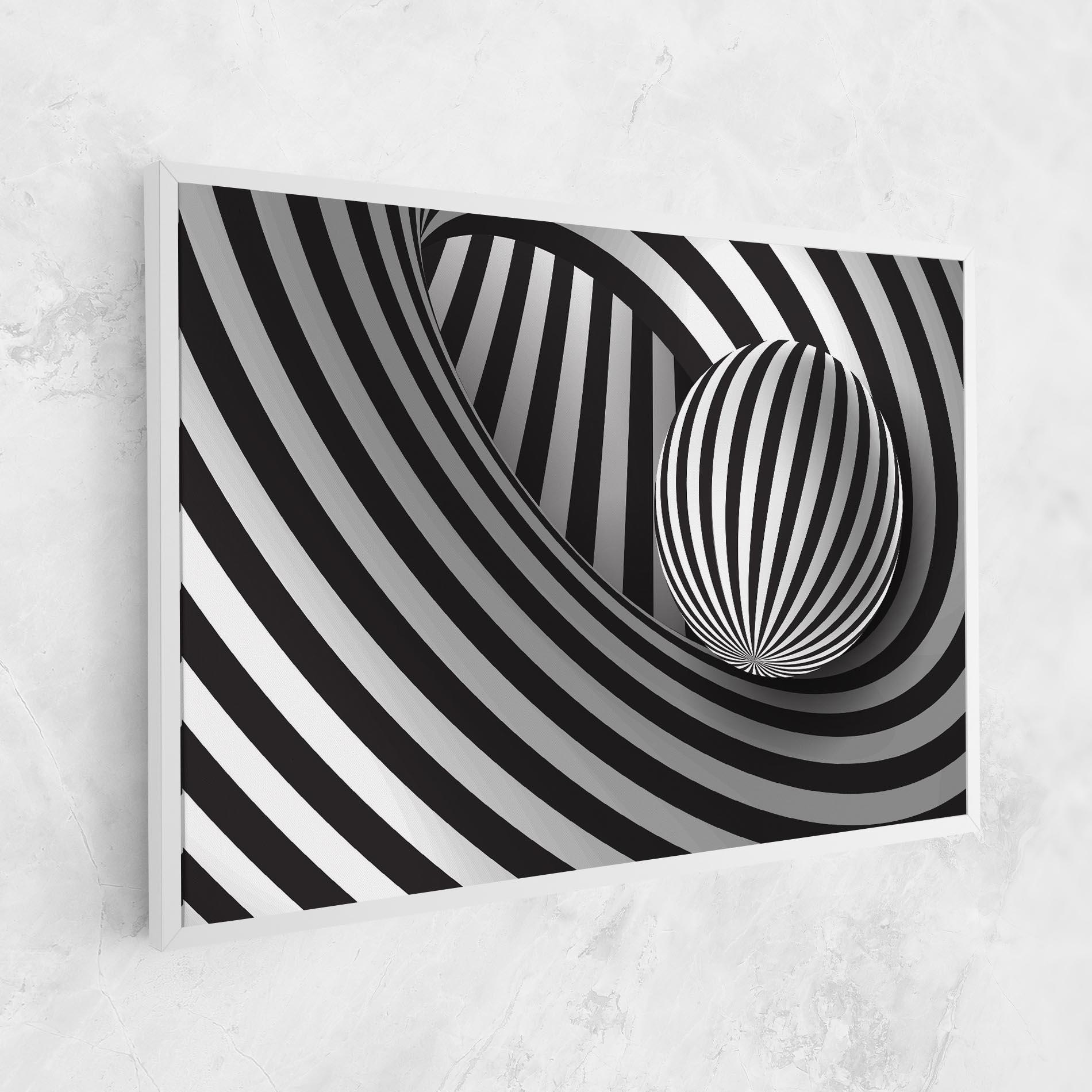 Картина на платно 3d Zebra Ball mockup 1