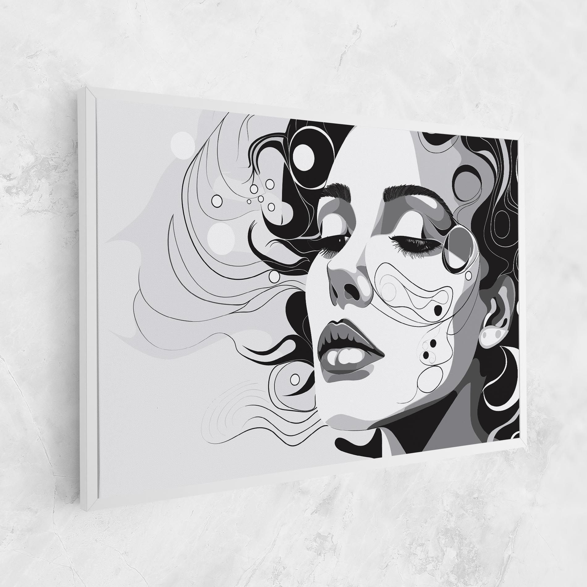 Grey Face Woman mockup 1