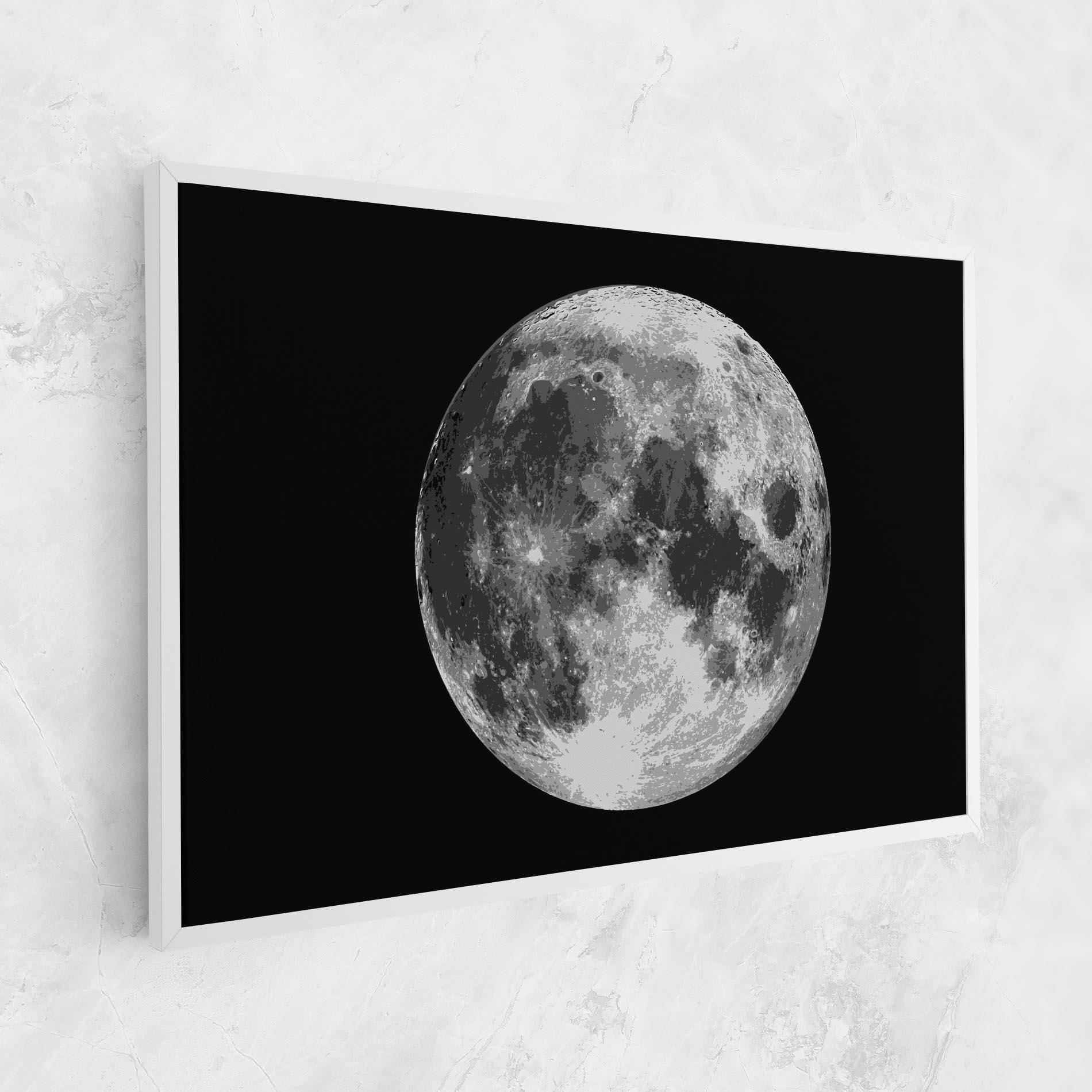 Картина на платно Grey Shiny Moon mockup 1