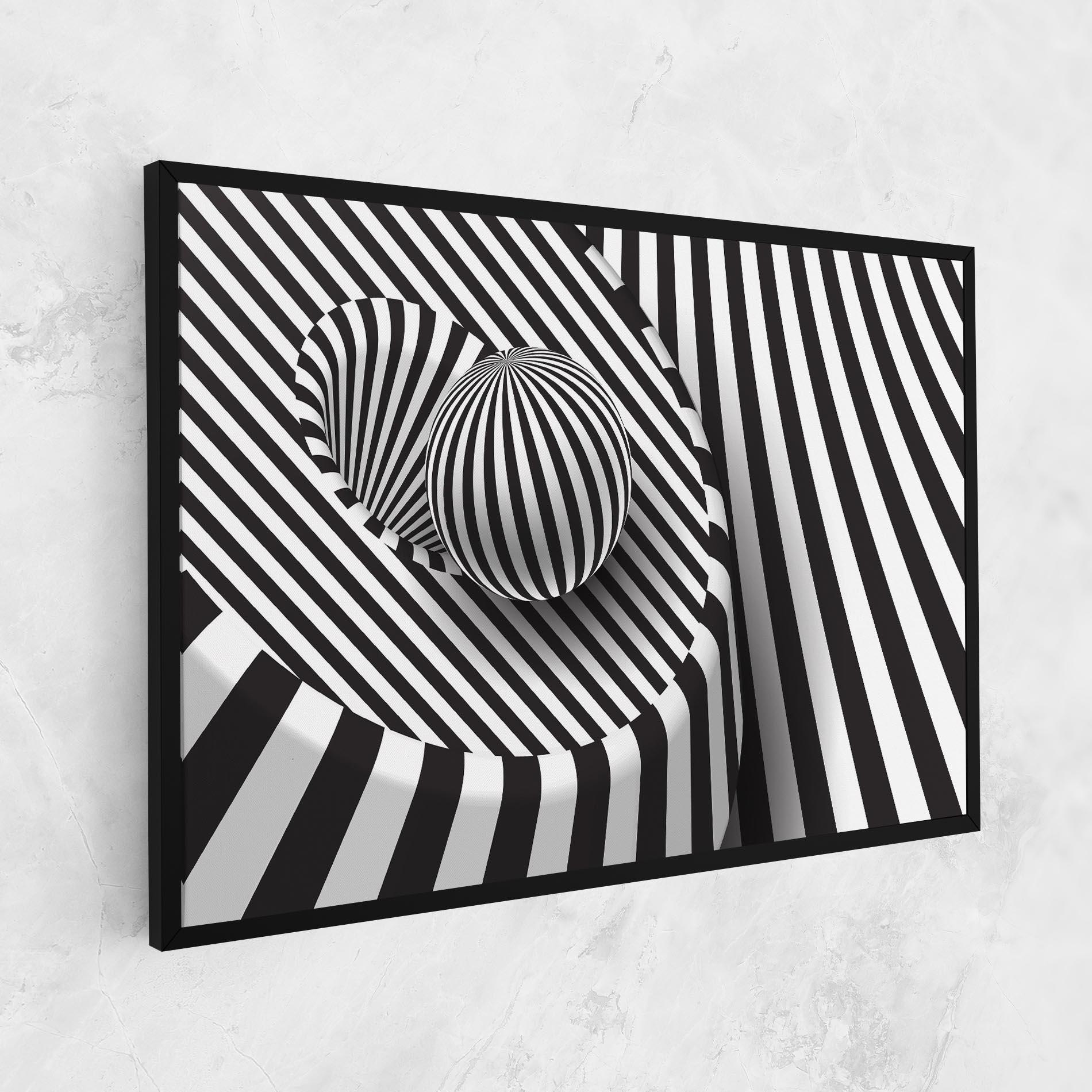 Картина на платно 3d Ball Zebra mockup 1