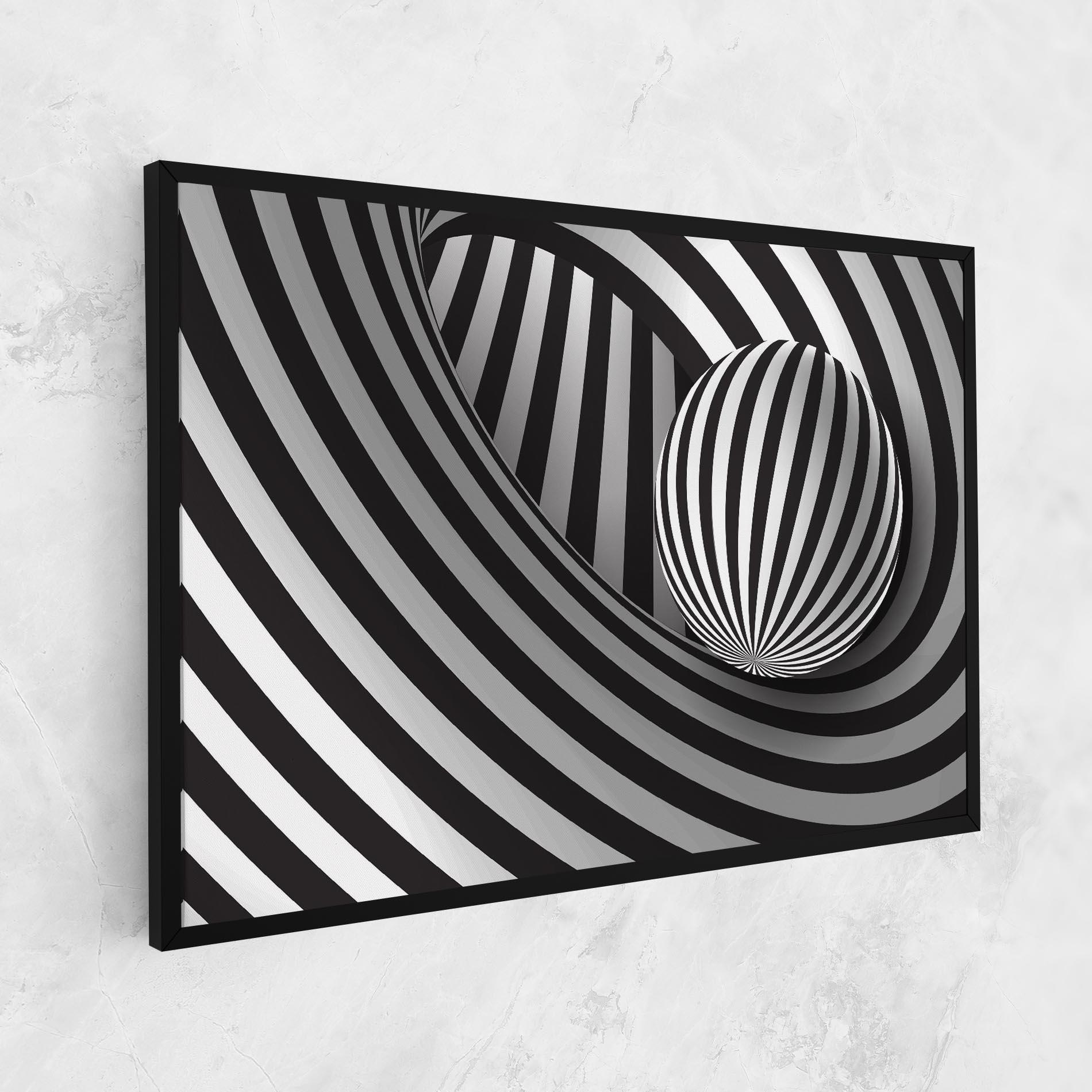 Картина на платно 3d Zebra Ball mockup 1