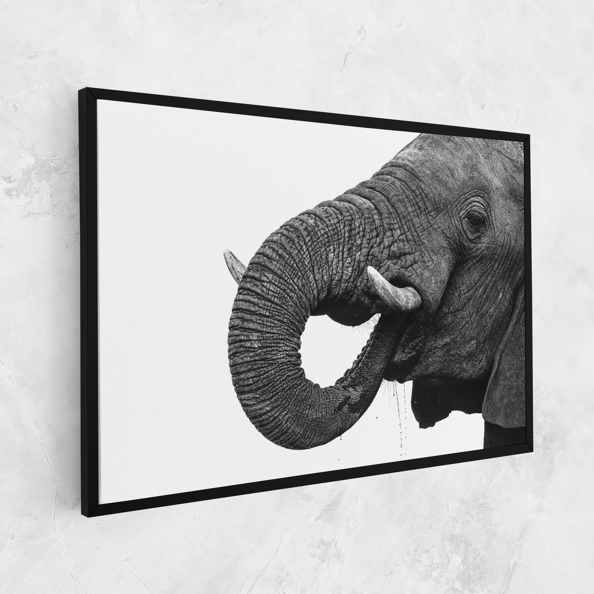 Картина на платно Elephant Drinking mockup 1