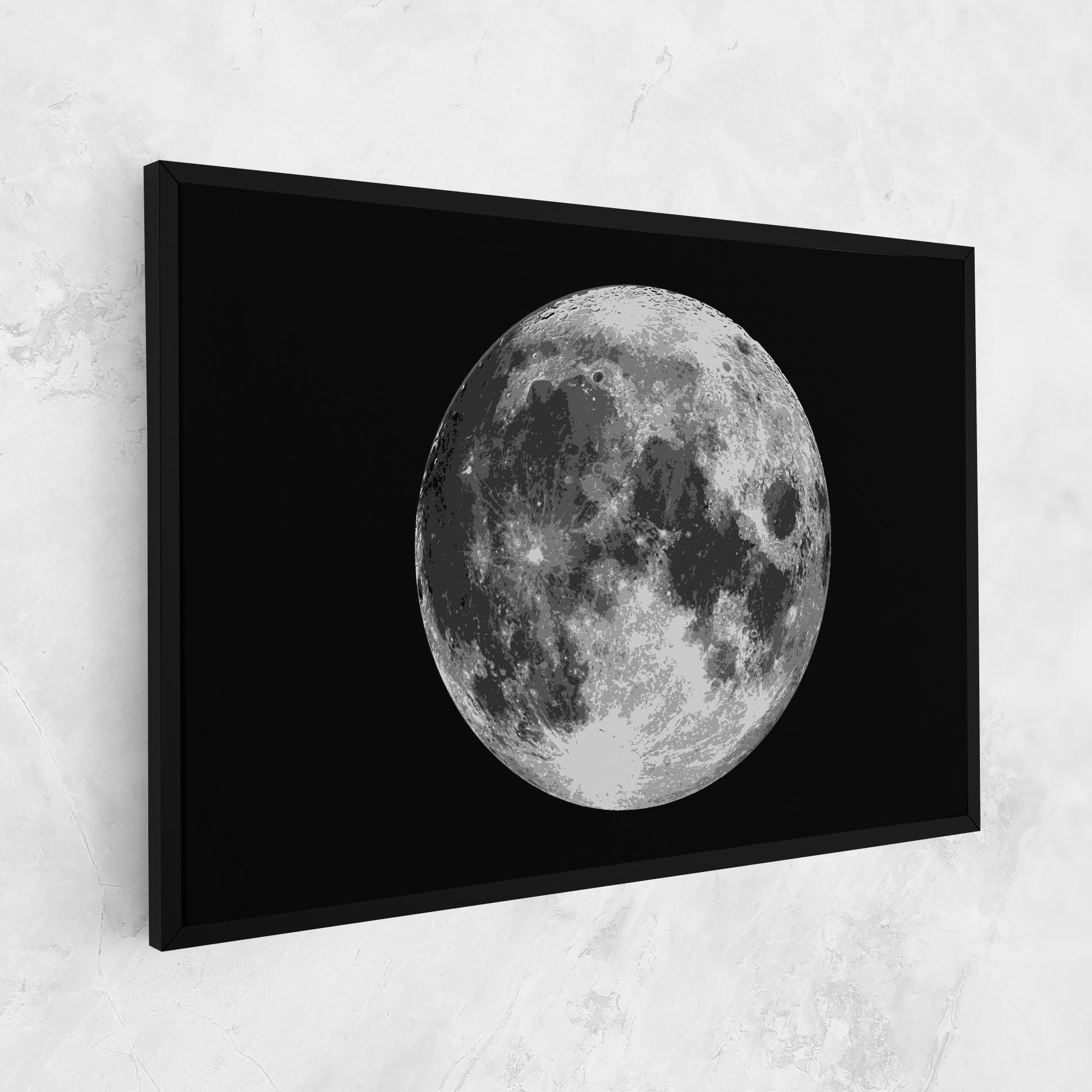 Картина на платно Grey Shiny Moon mockup 1