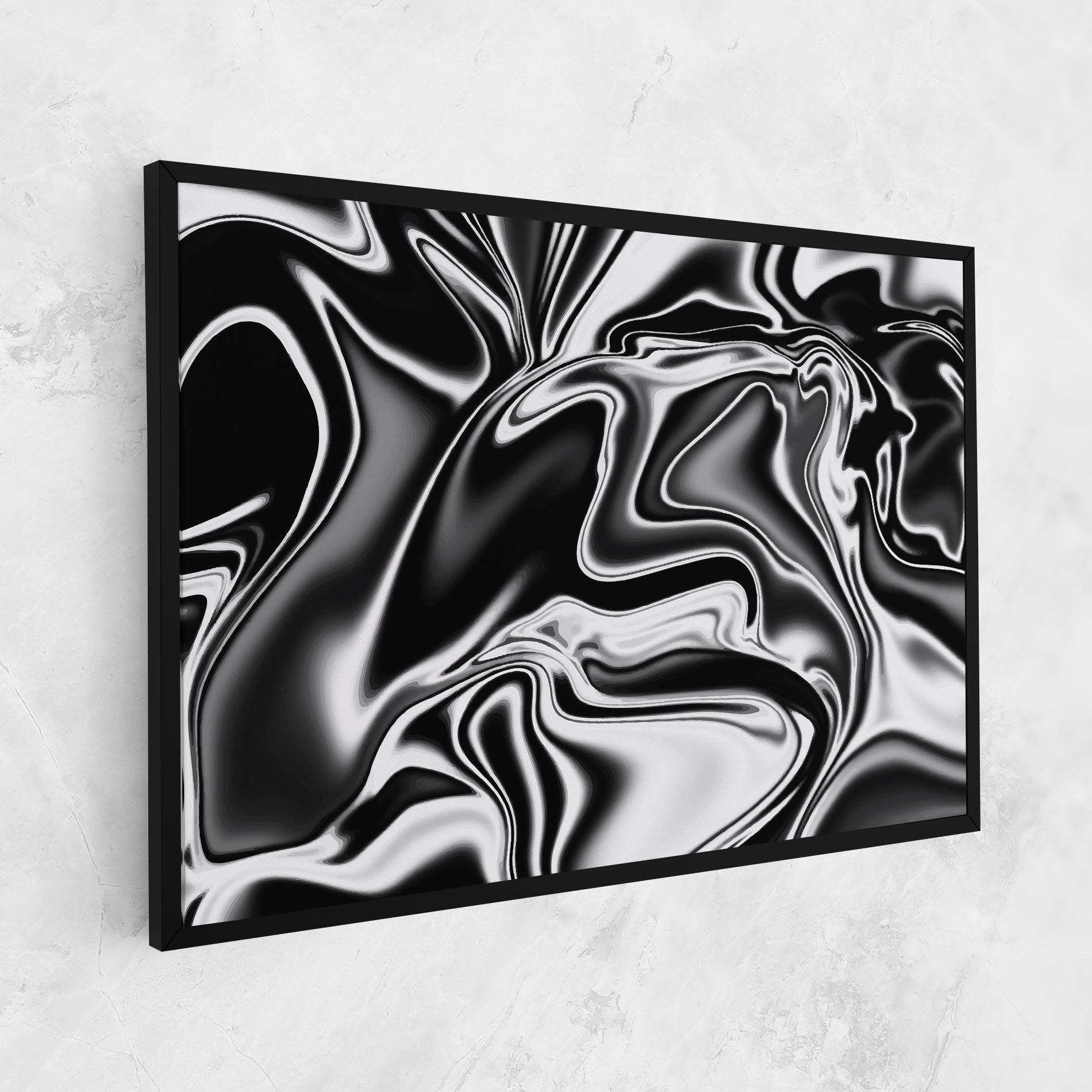 Картина на платно Silver Black Art mockup 1