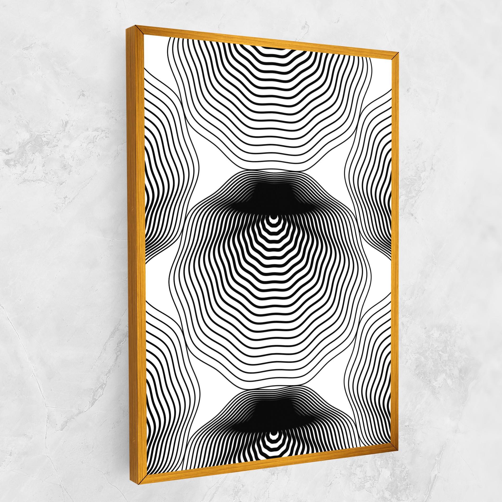 Картина на платно Black Line Art mockup 1