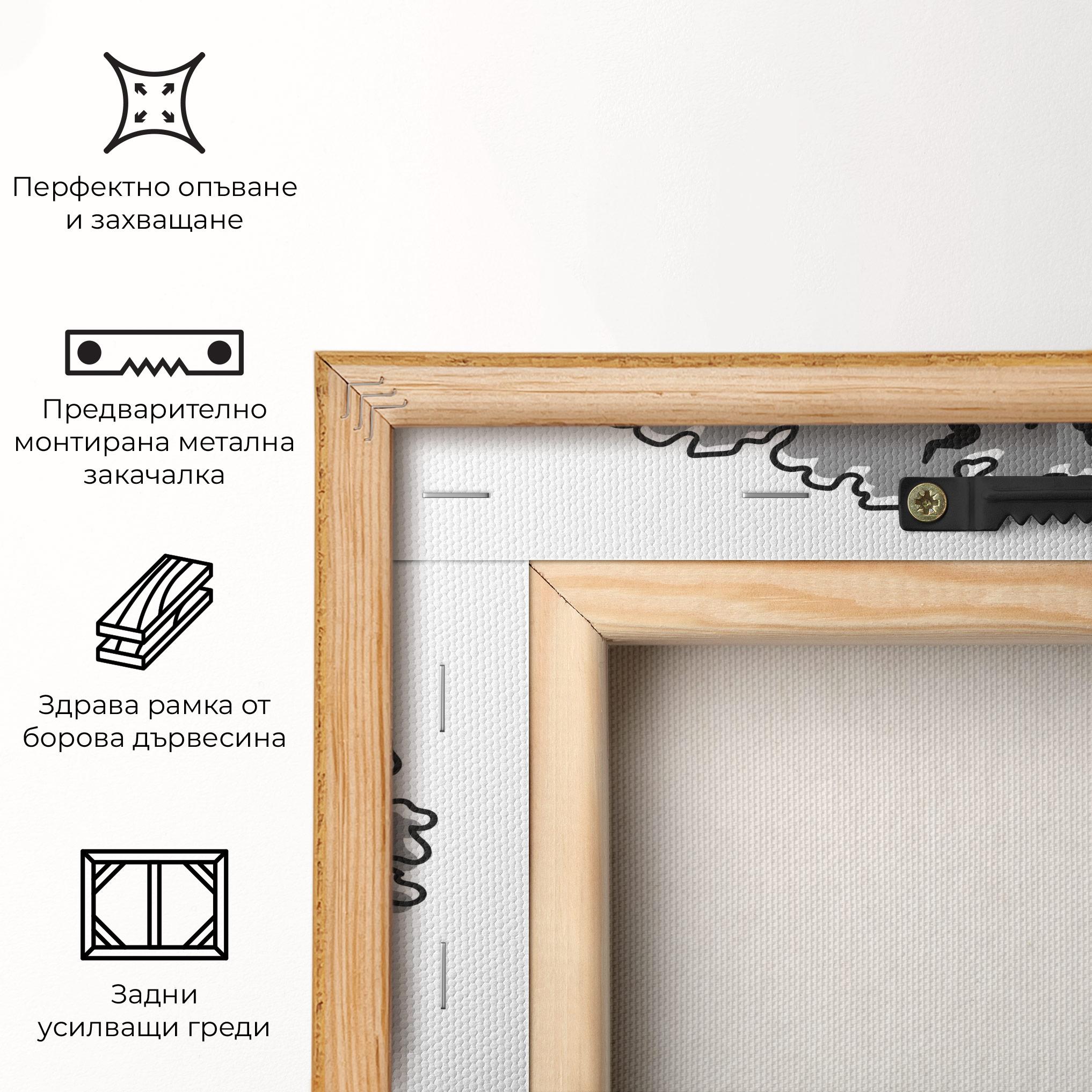 Картина на платно Black Grasses mockup 5