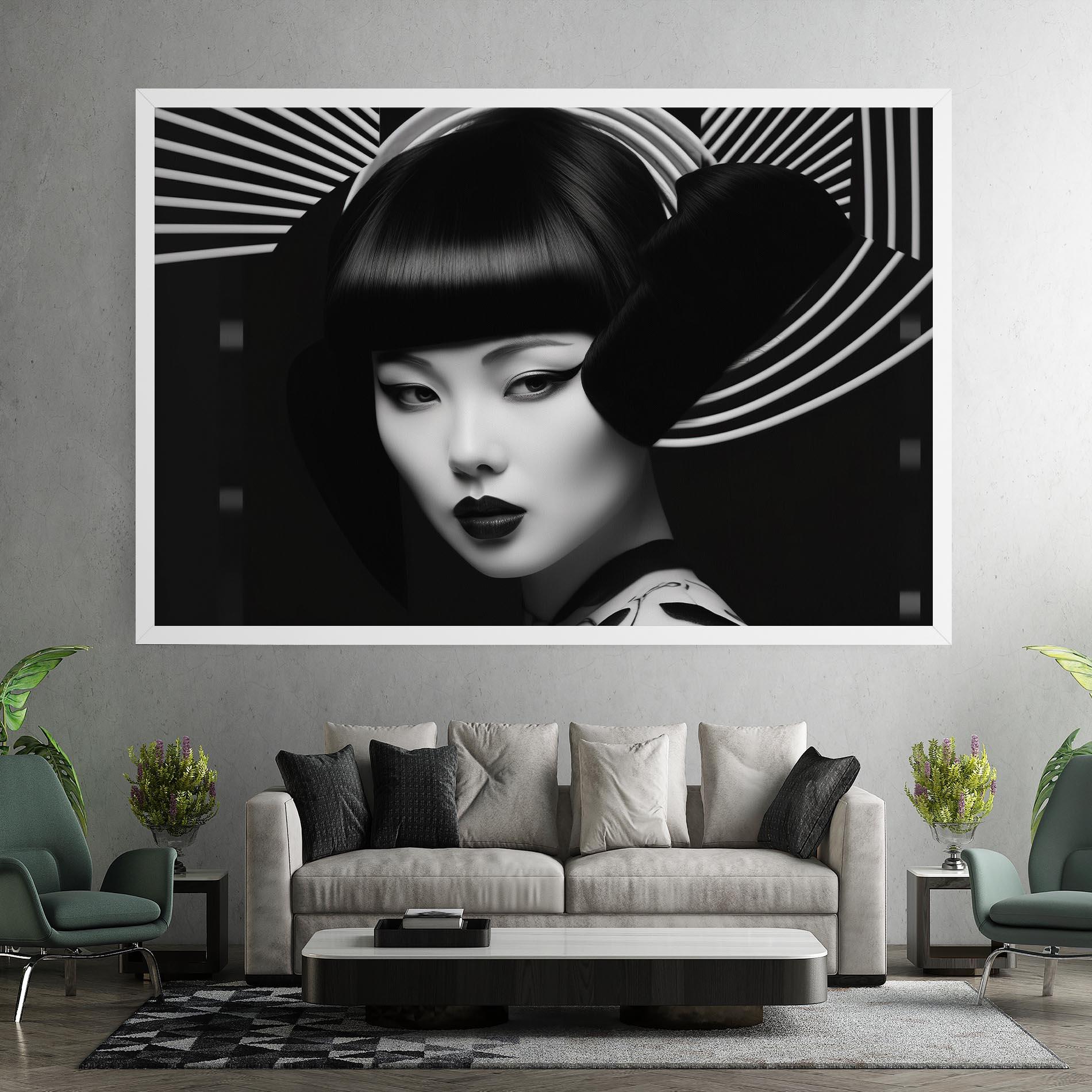 Картина на платно Abstract Asian Woman mockup 7