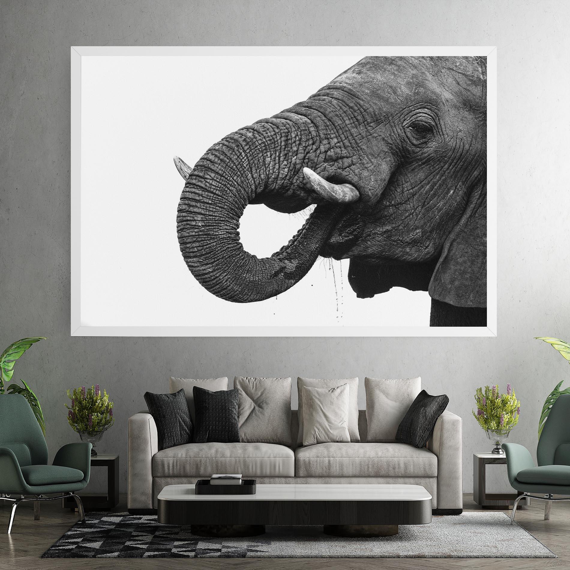 Картина на платно Elephant Drinking mockup 7