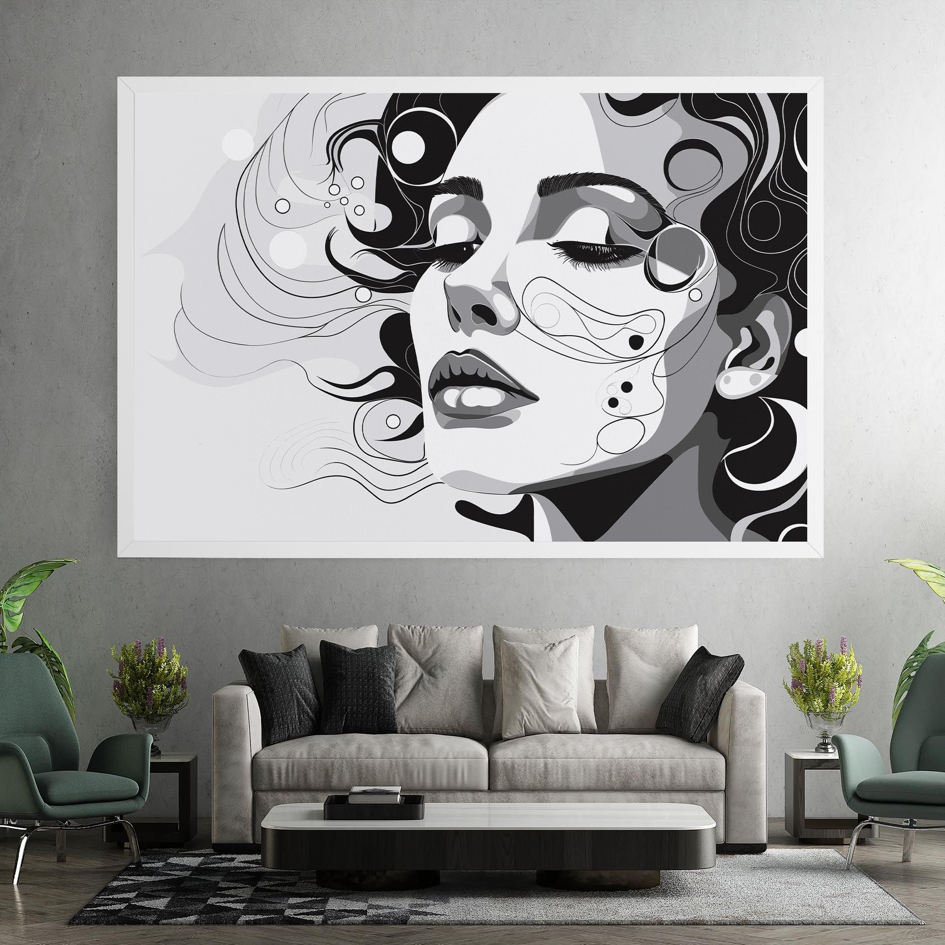 Grey Face Woman mockup 7
