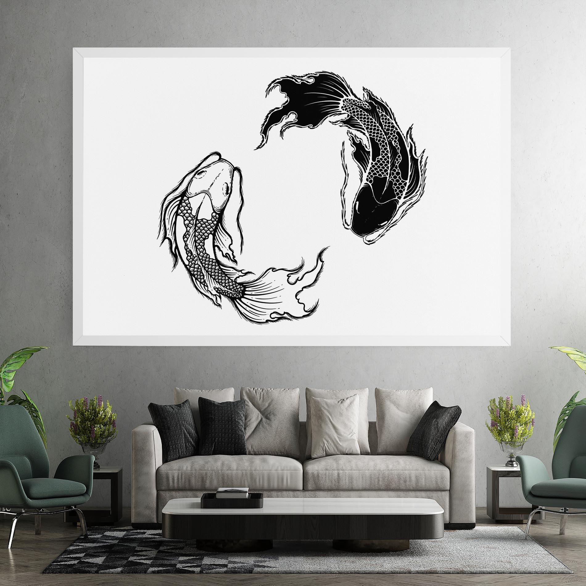 Картина на платно Yin Yang Koi mockup 7
