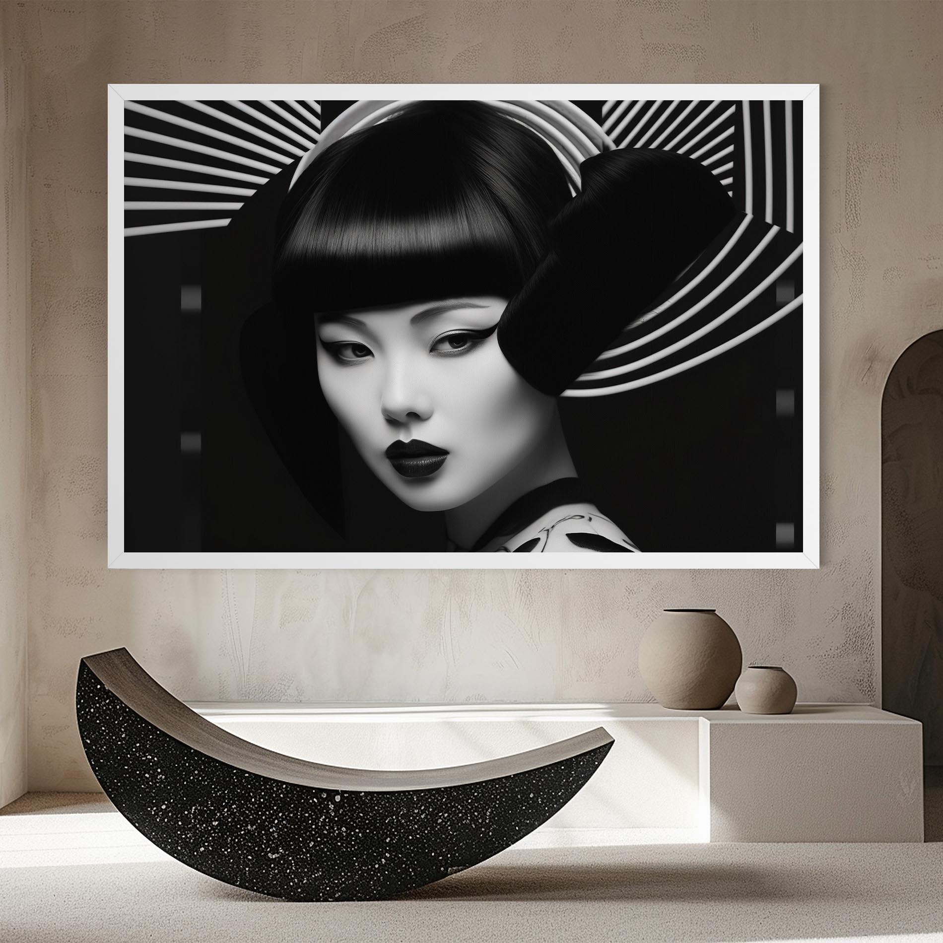 Картина на платно Abstract Asian Woman mockup 8