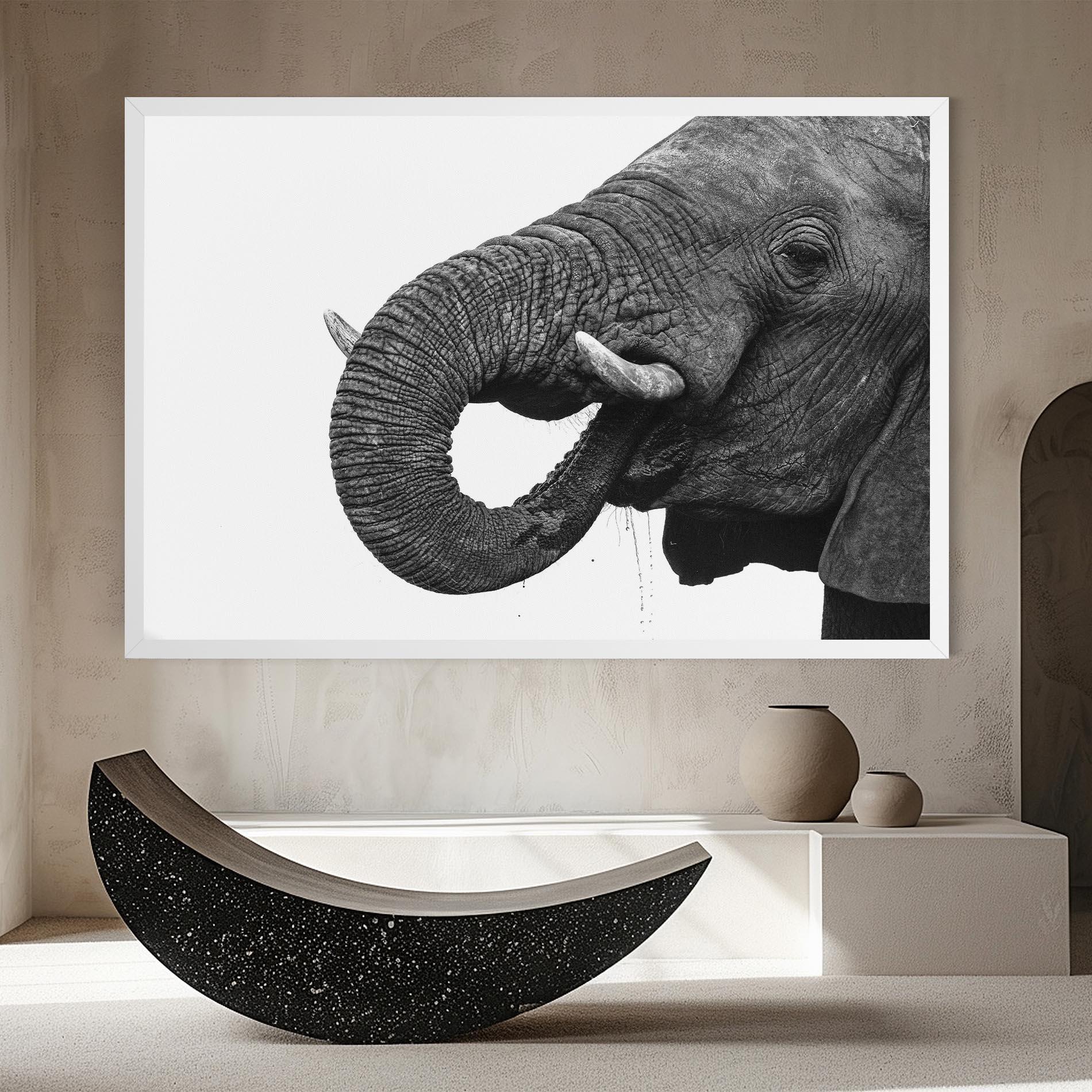 Картина на платно Elephant Drinking mockup 8