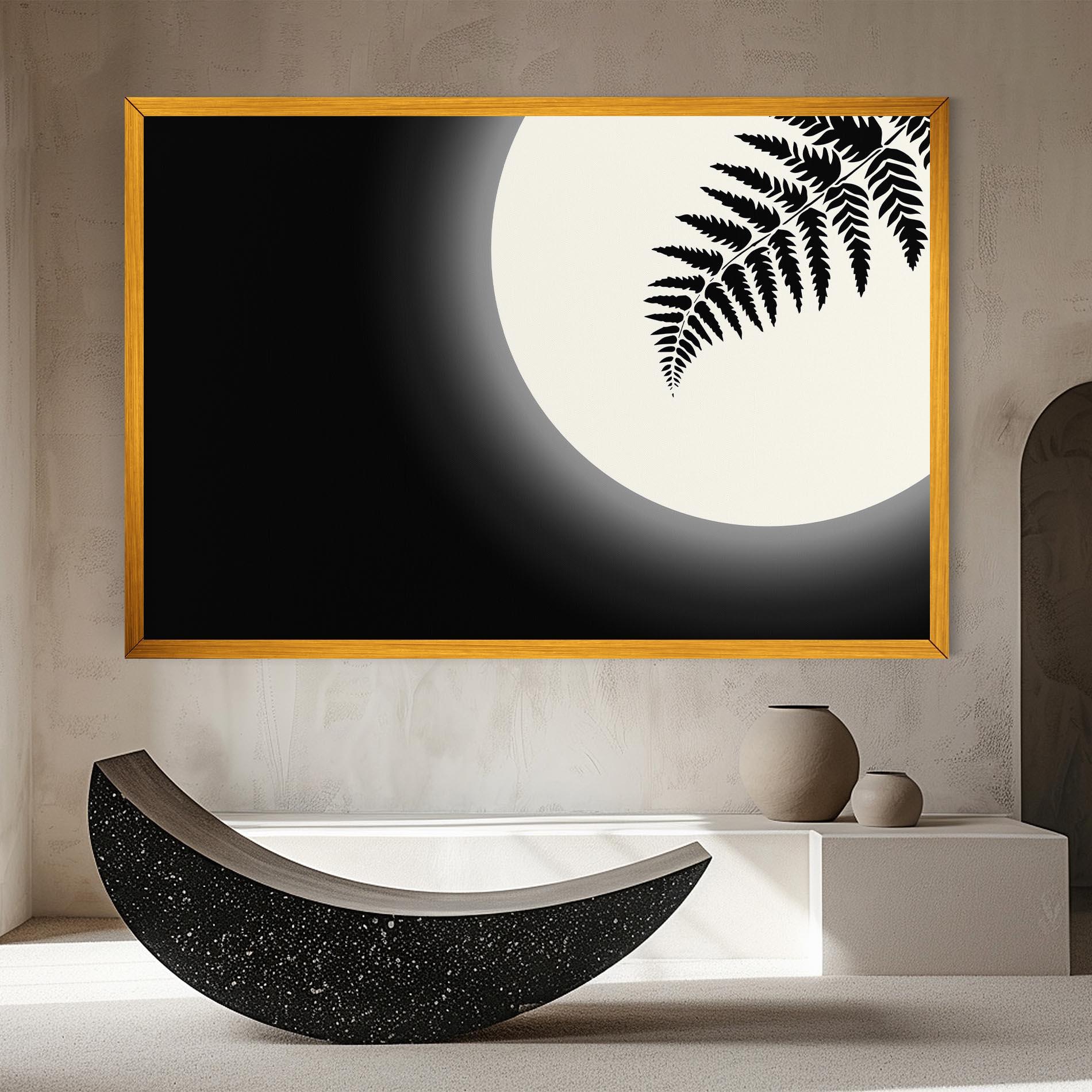 Картина на платно Full Moon Leaf mockup 8