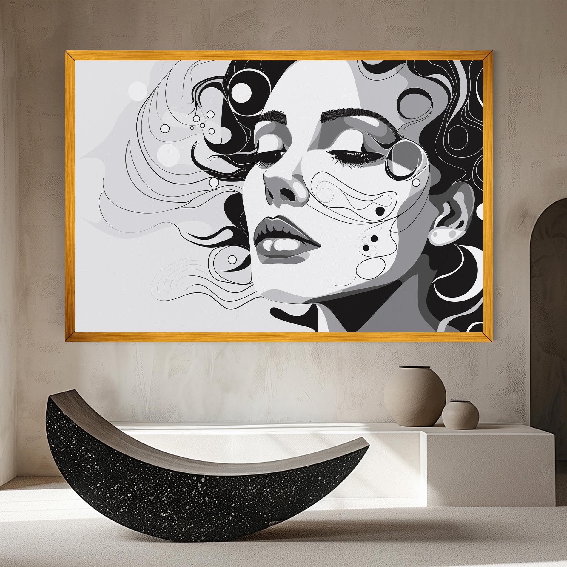 Grey Face Woman mockup 8