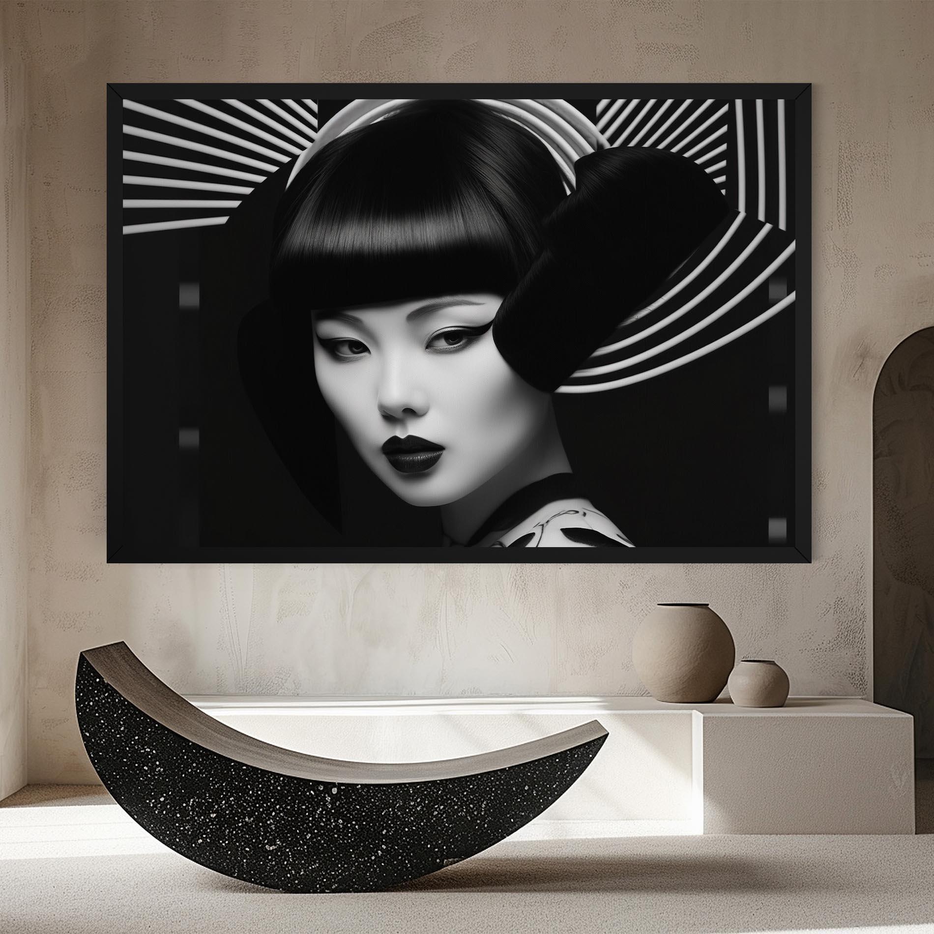 Картина на платно Abstract Asian Woman mockup 8