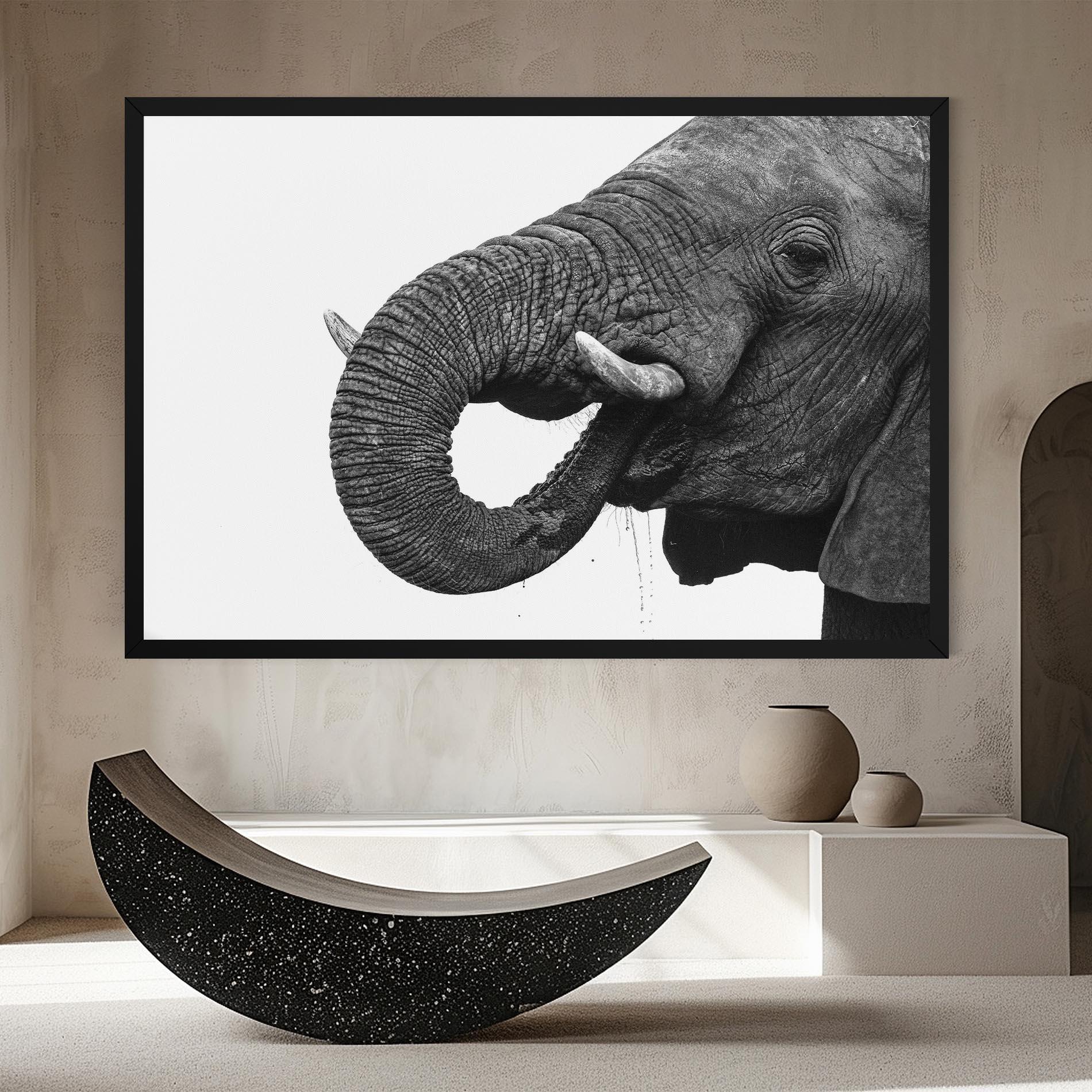 Картина на платно Elephant Drinking mockup 8