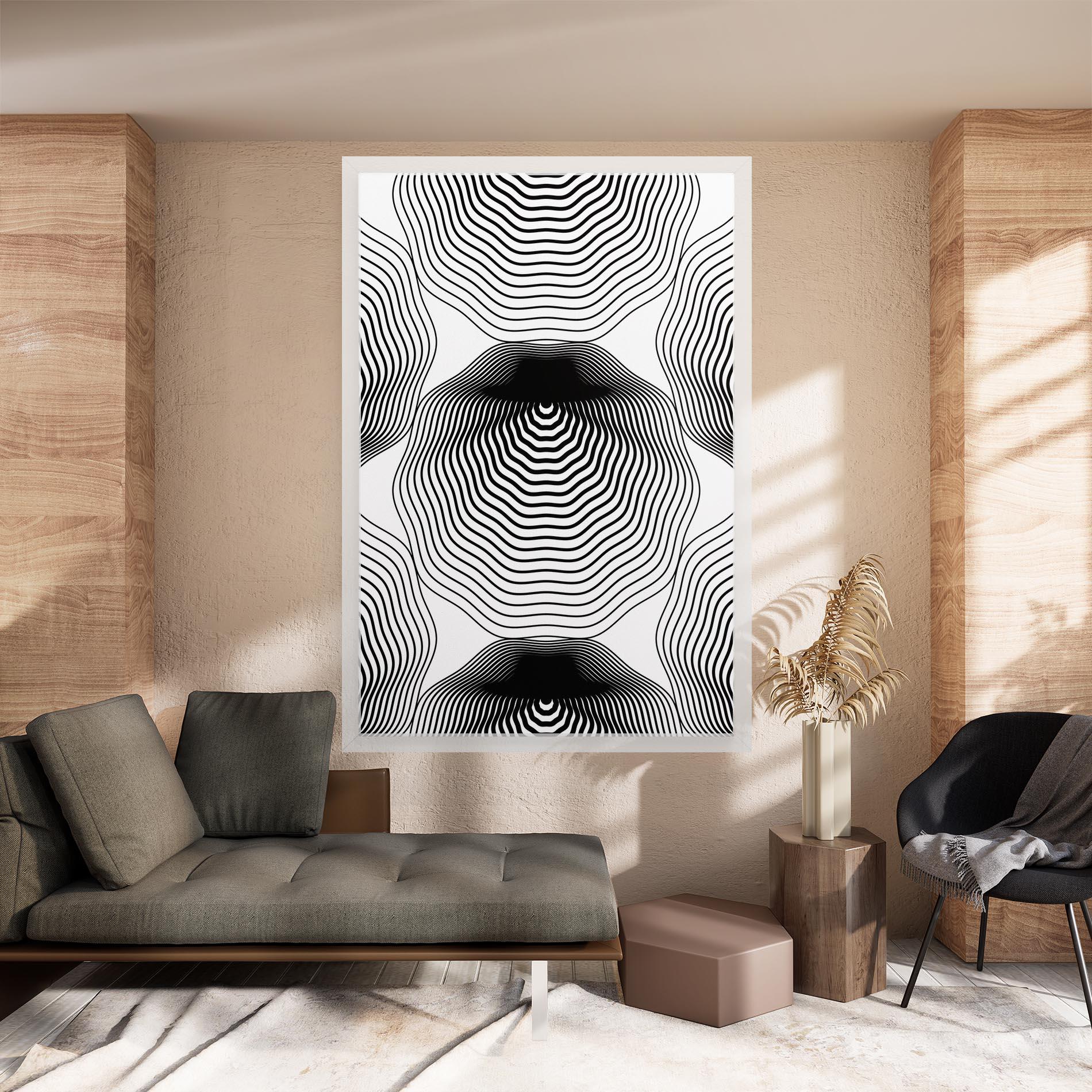 Картина на платно Black Line Art mockup 8