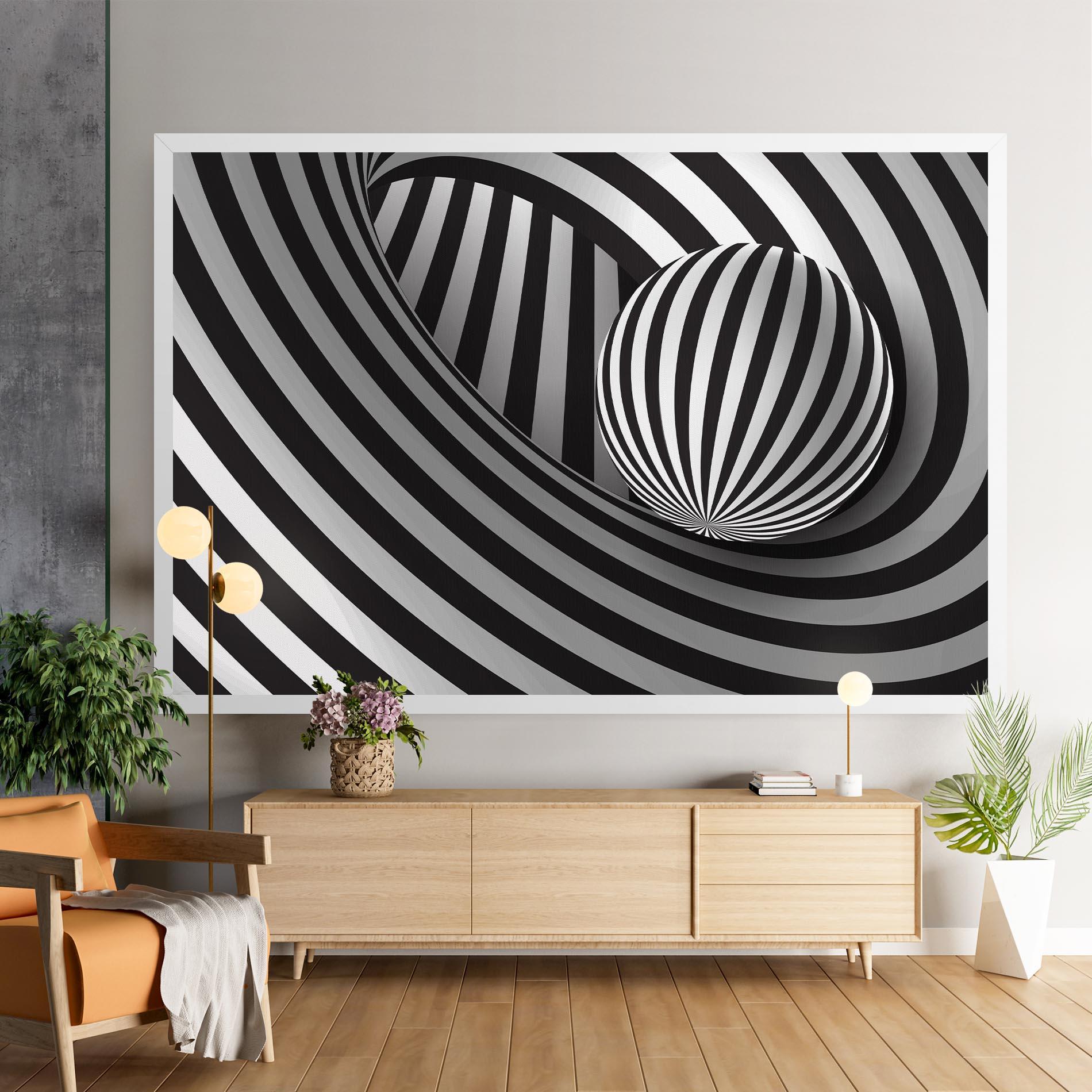 Картина на платно 3d Zebra Ball mockup 9