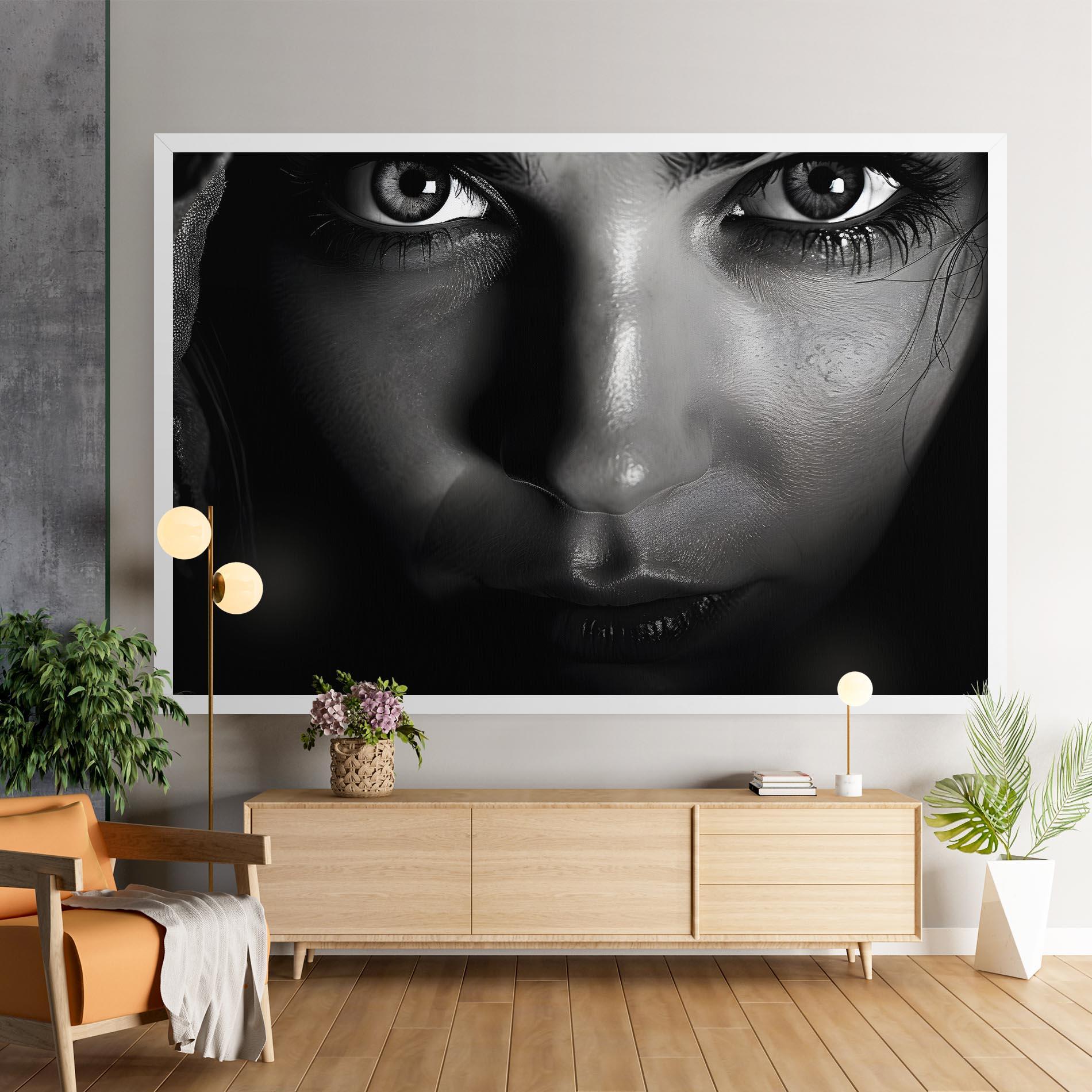 Картина на платно Closeup Portrait mockup 9