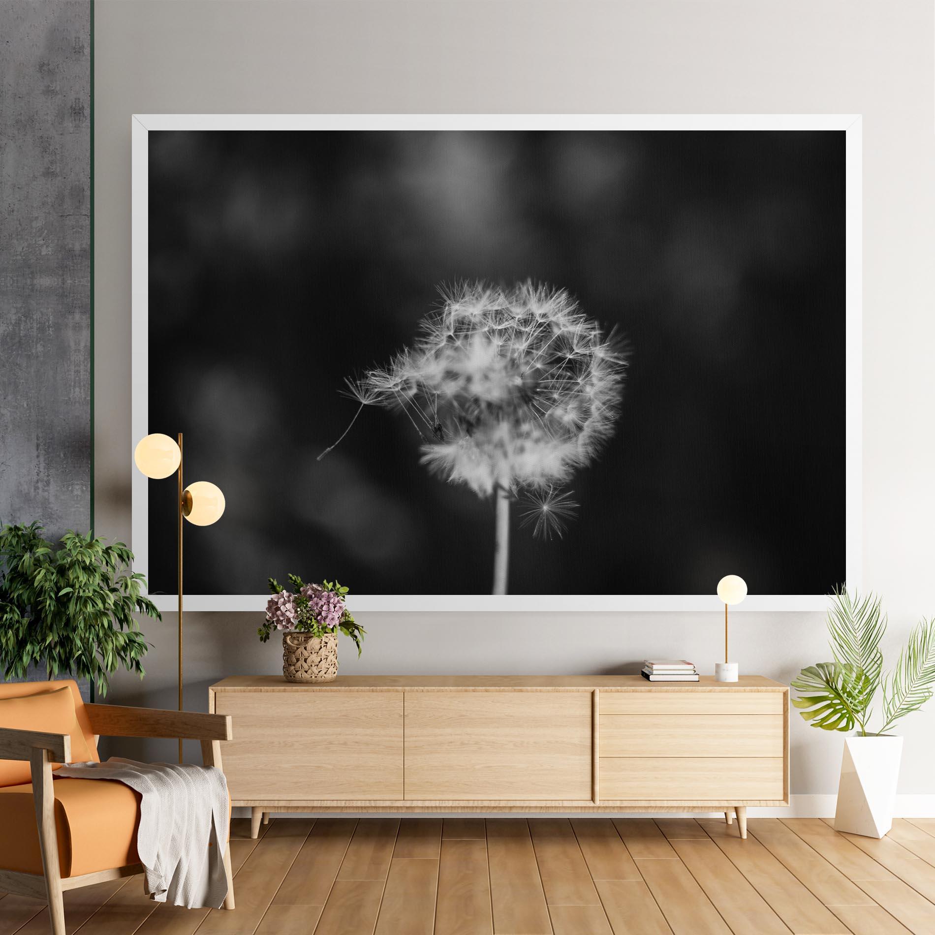 Картина на платно Grey Dandelion mockup 9