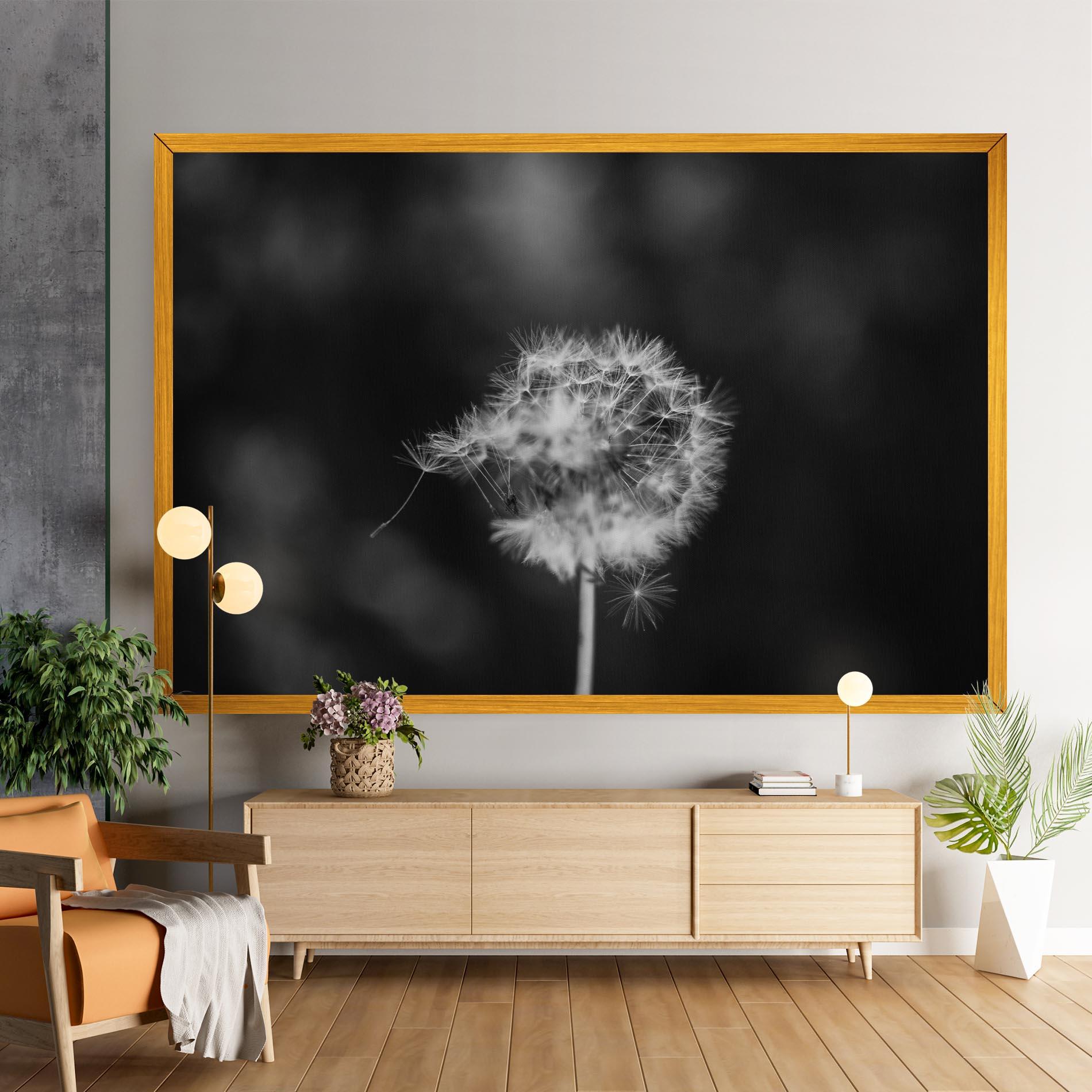 Картина на платно Grey Dandelion mockup 9