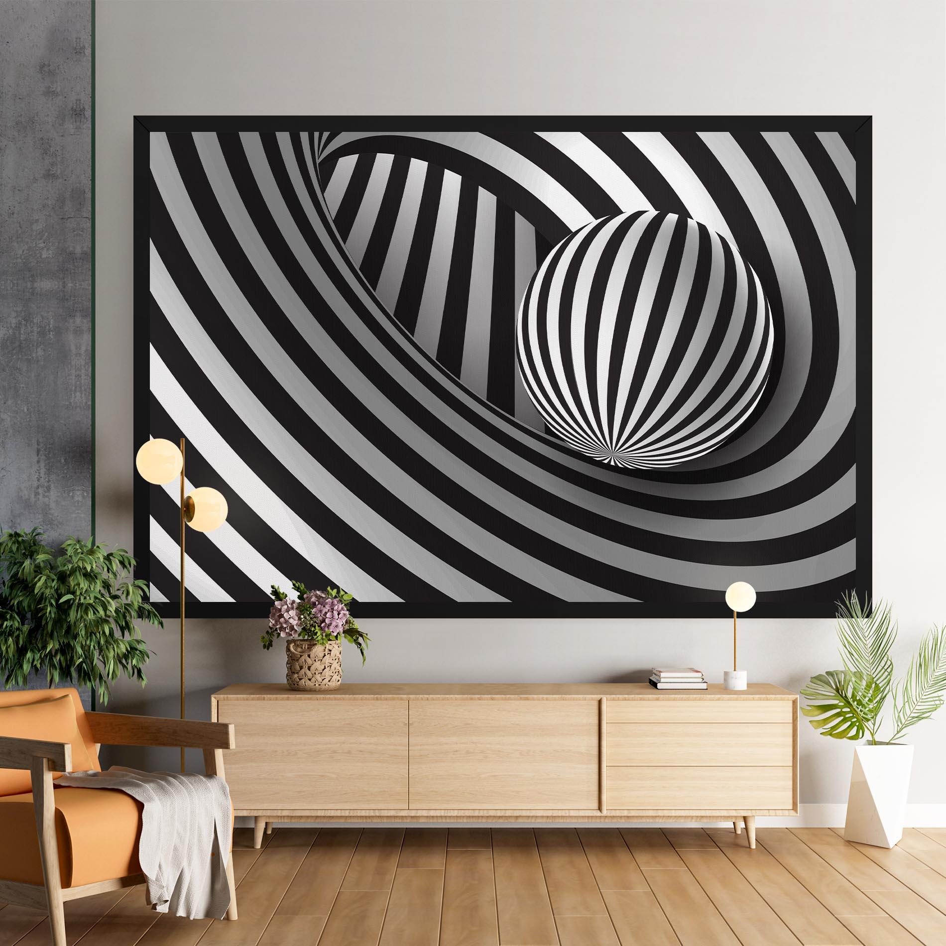 Картина на платно 3d Zebra Ball mockup 9