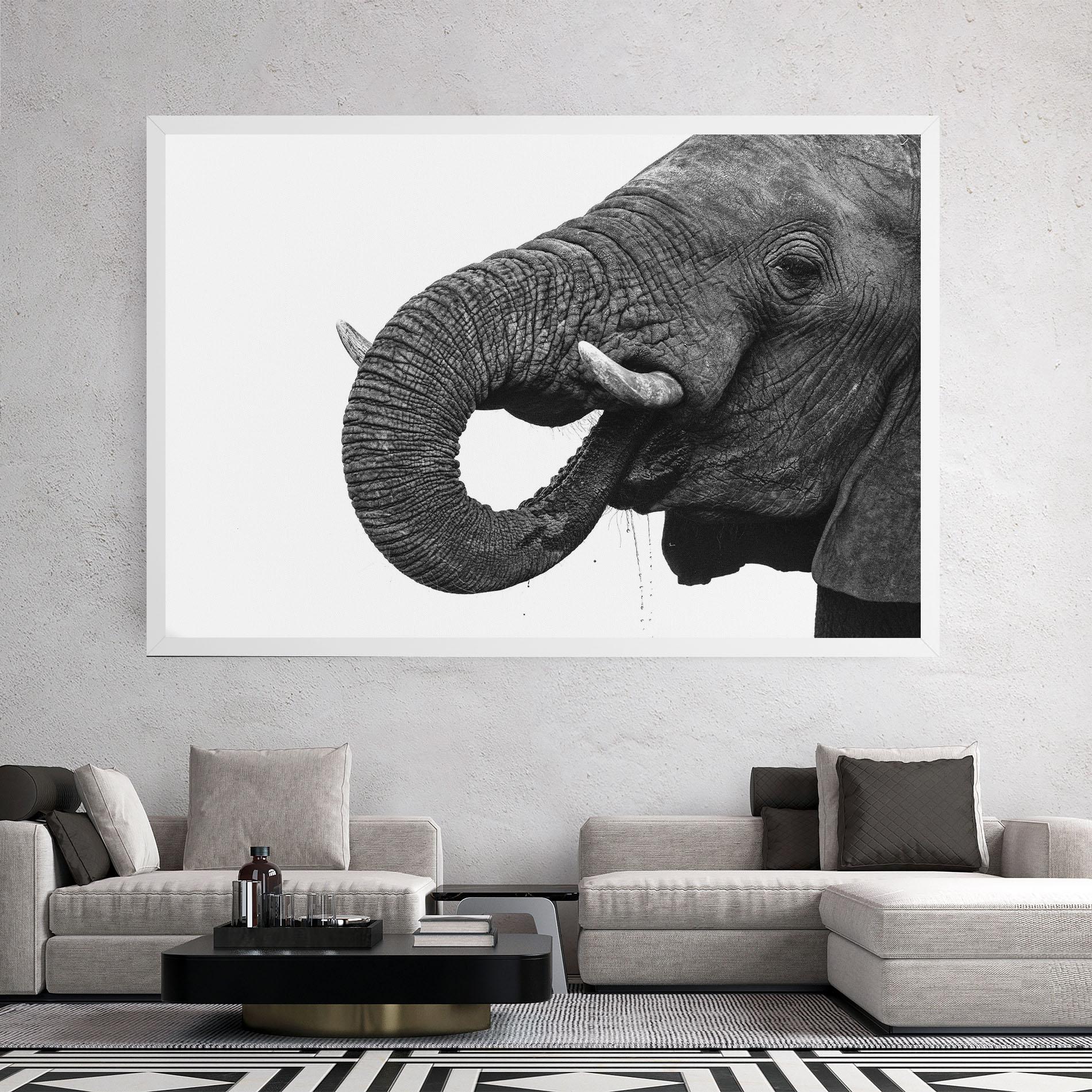 Картина на платно Elephant Drinking mockup 2