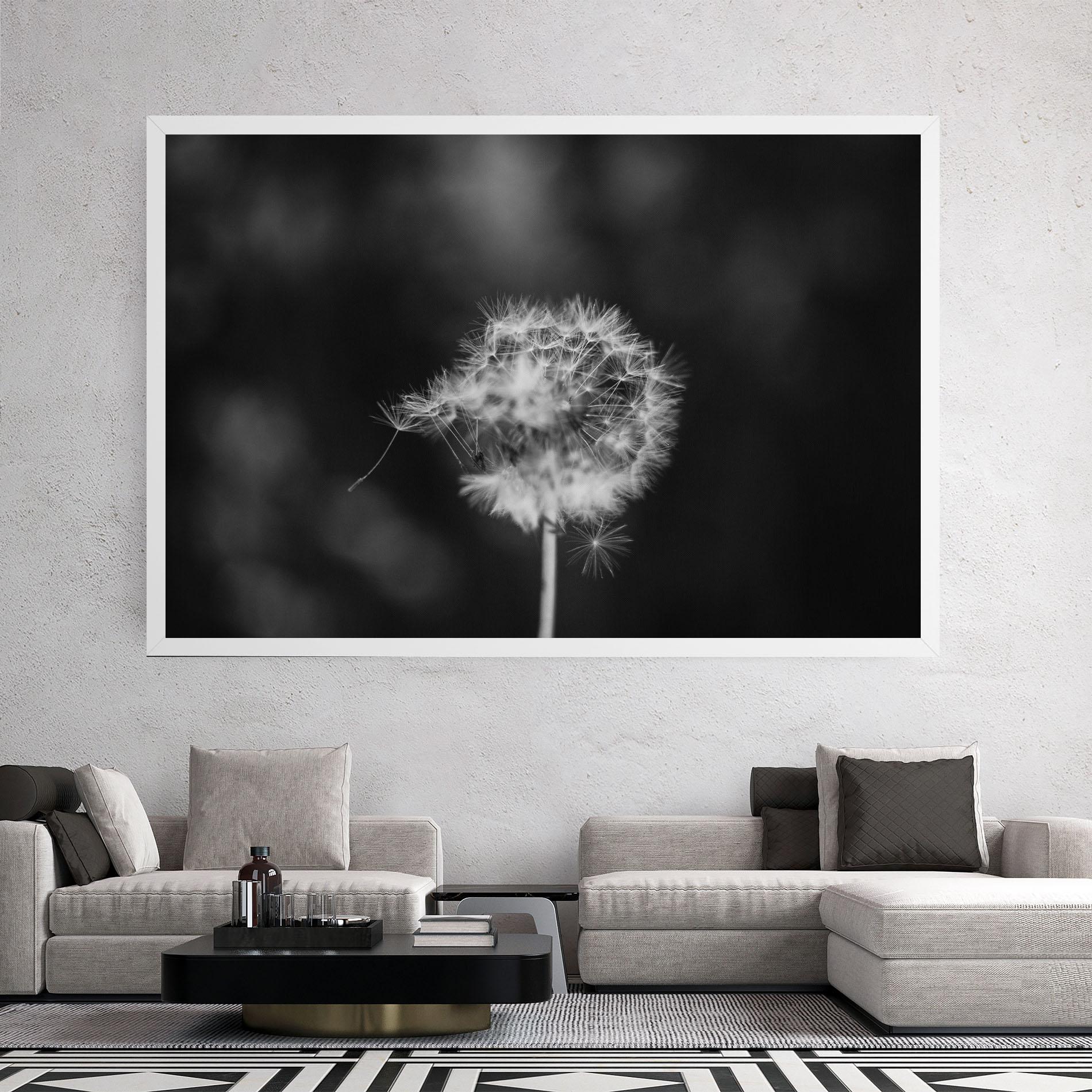 Картина на платно Grey Dandelion mockup 2