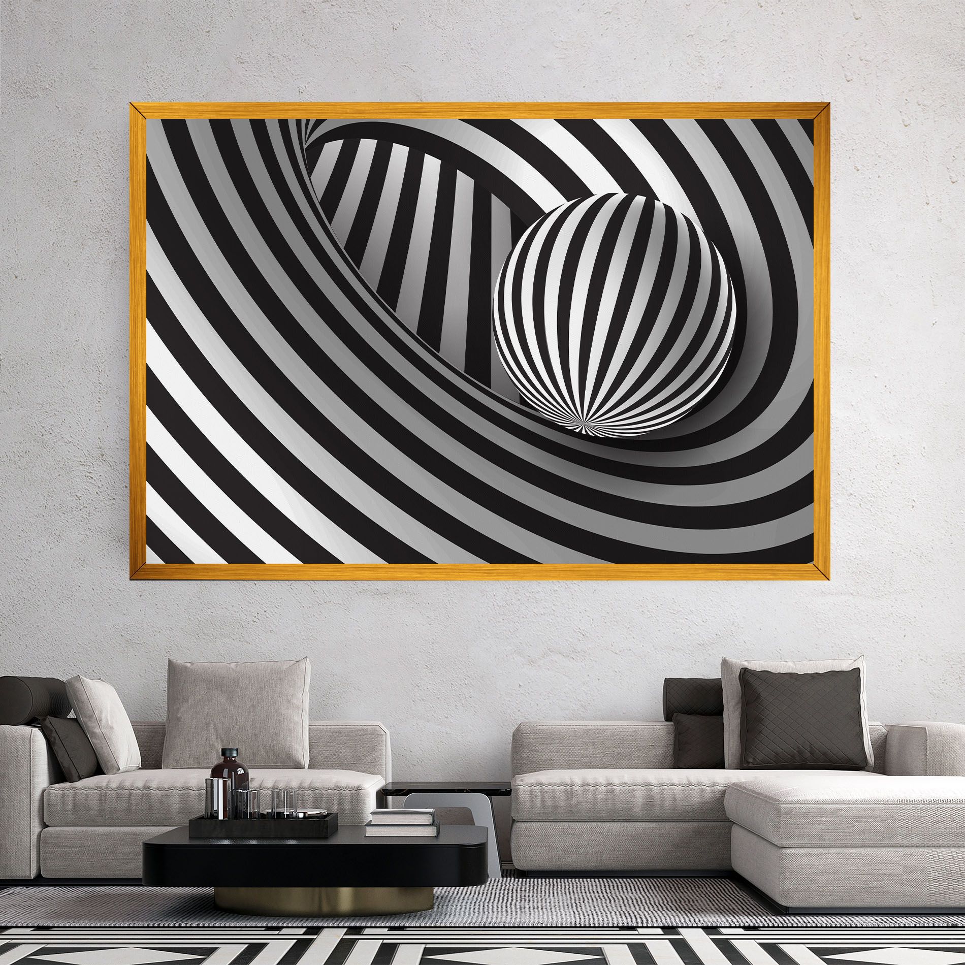 3d Zebra Ball mockup 2
