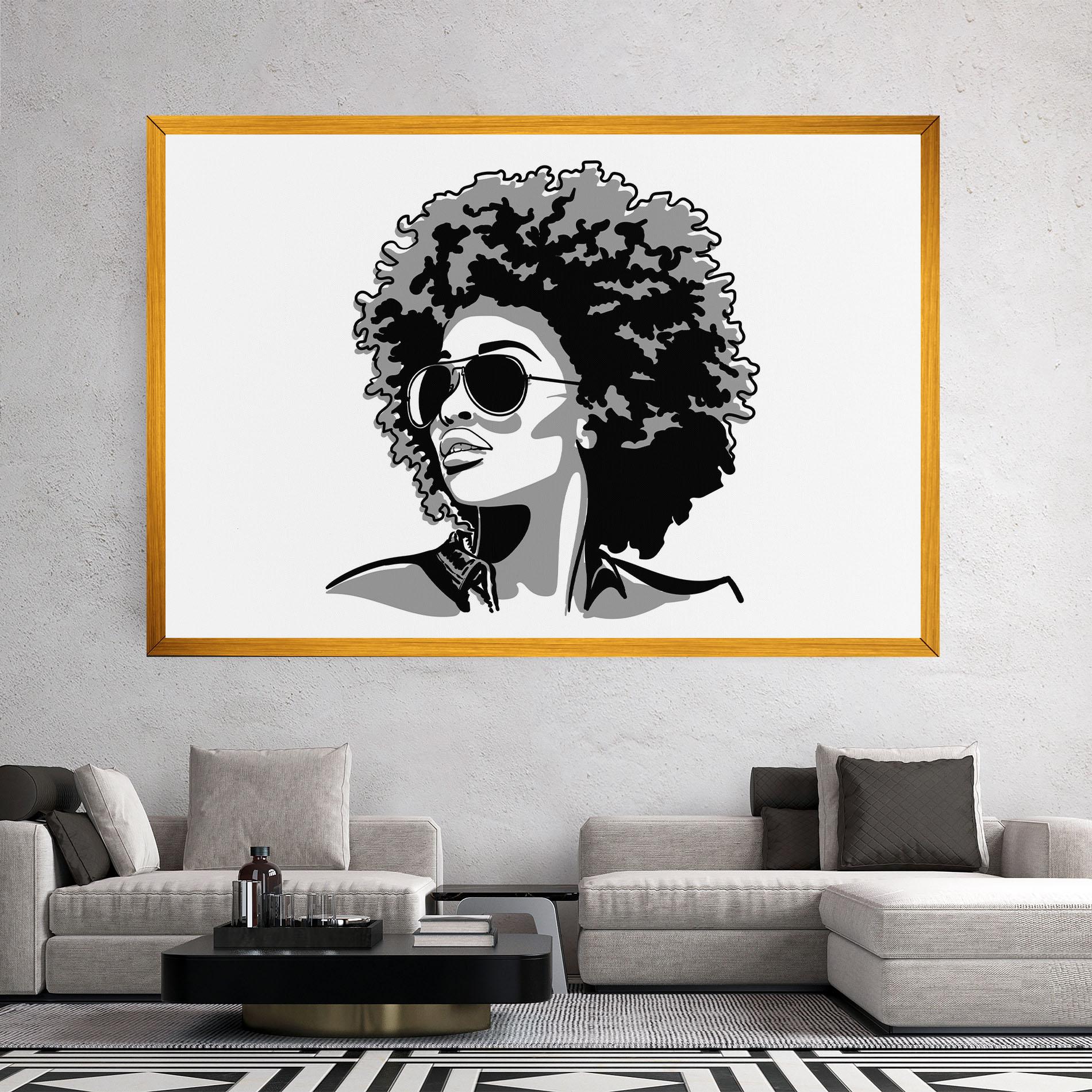 Картина на платно Black Grasses mockup 2