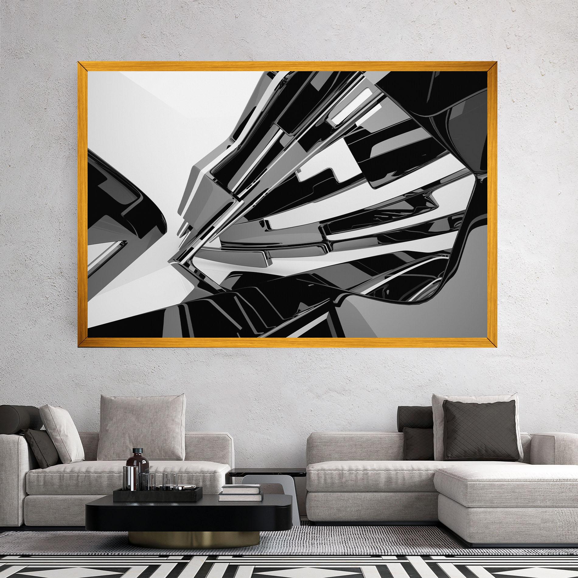 Картина на платно Black Sculpture mockup 2