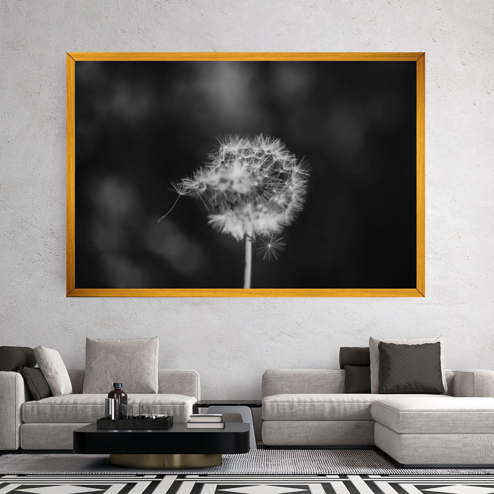 Картина на платно Grey Dandelion mockup 2