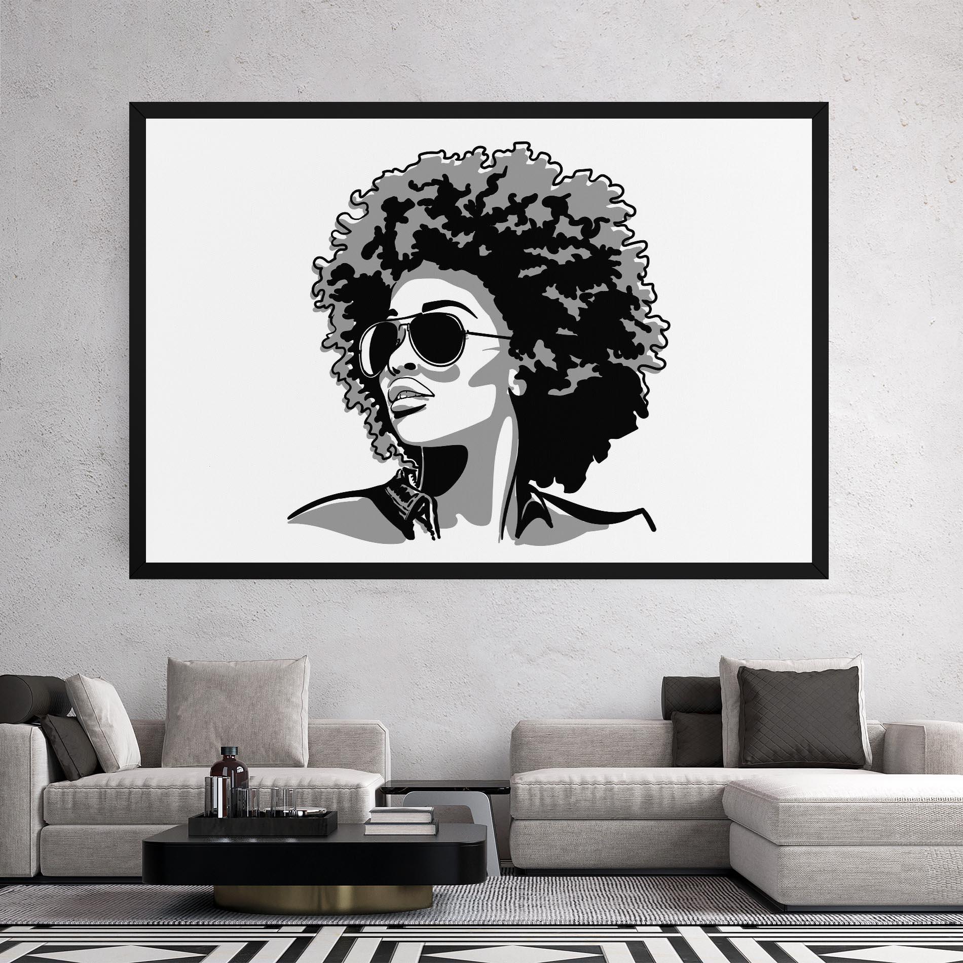 Картина на платно Black Grasses mockup 2