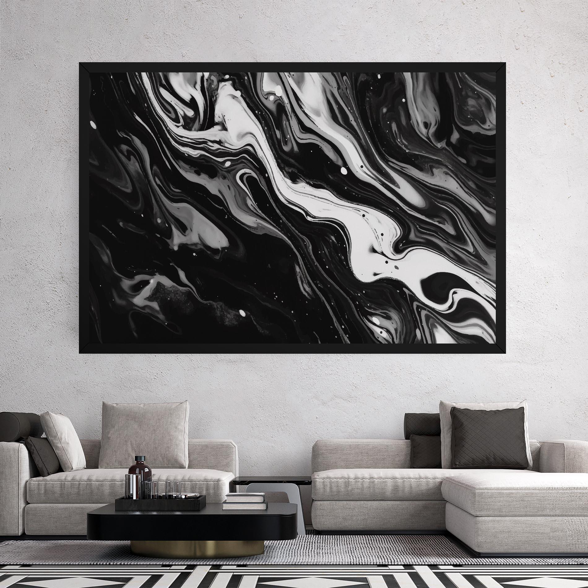 Картина на платно Grey Art Marble mockup 2