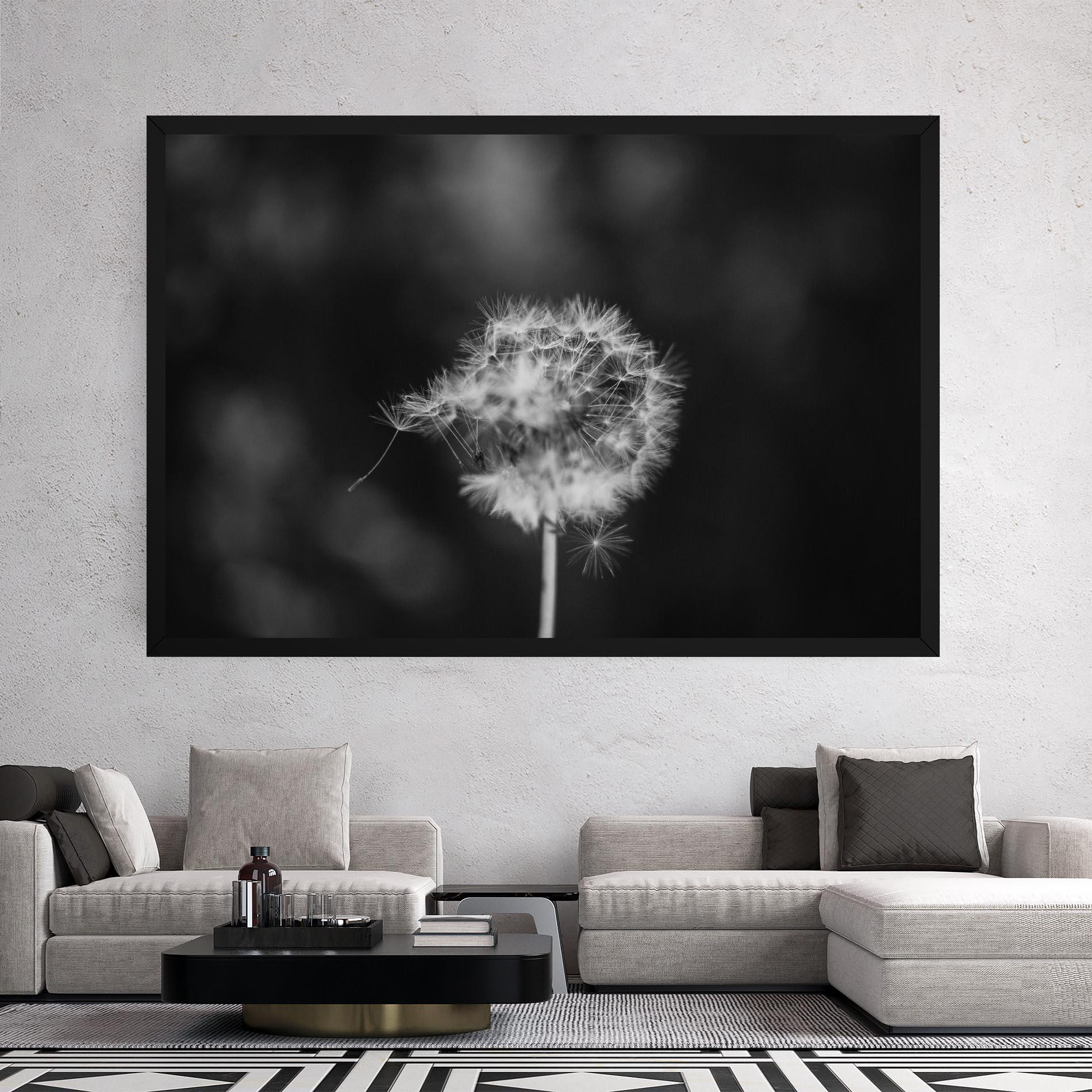 Картина на платно Grey Dandelion mockup 2