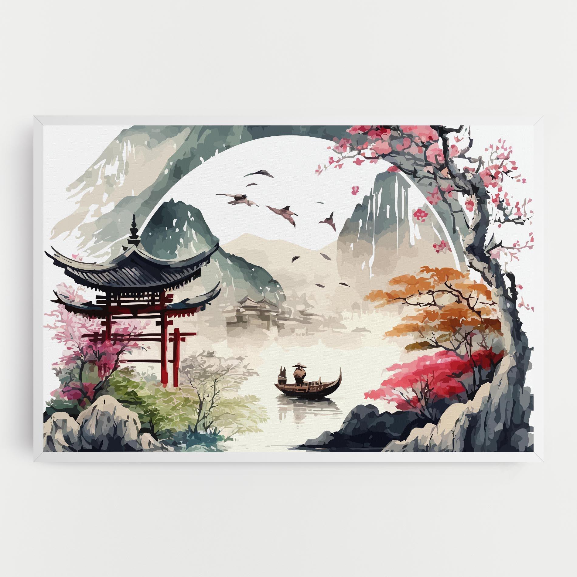 Картина на платно Beautiful Asiatic View mockup 0