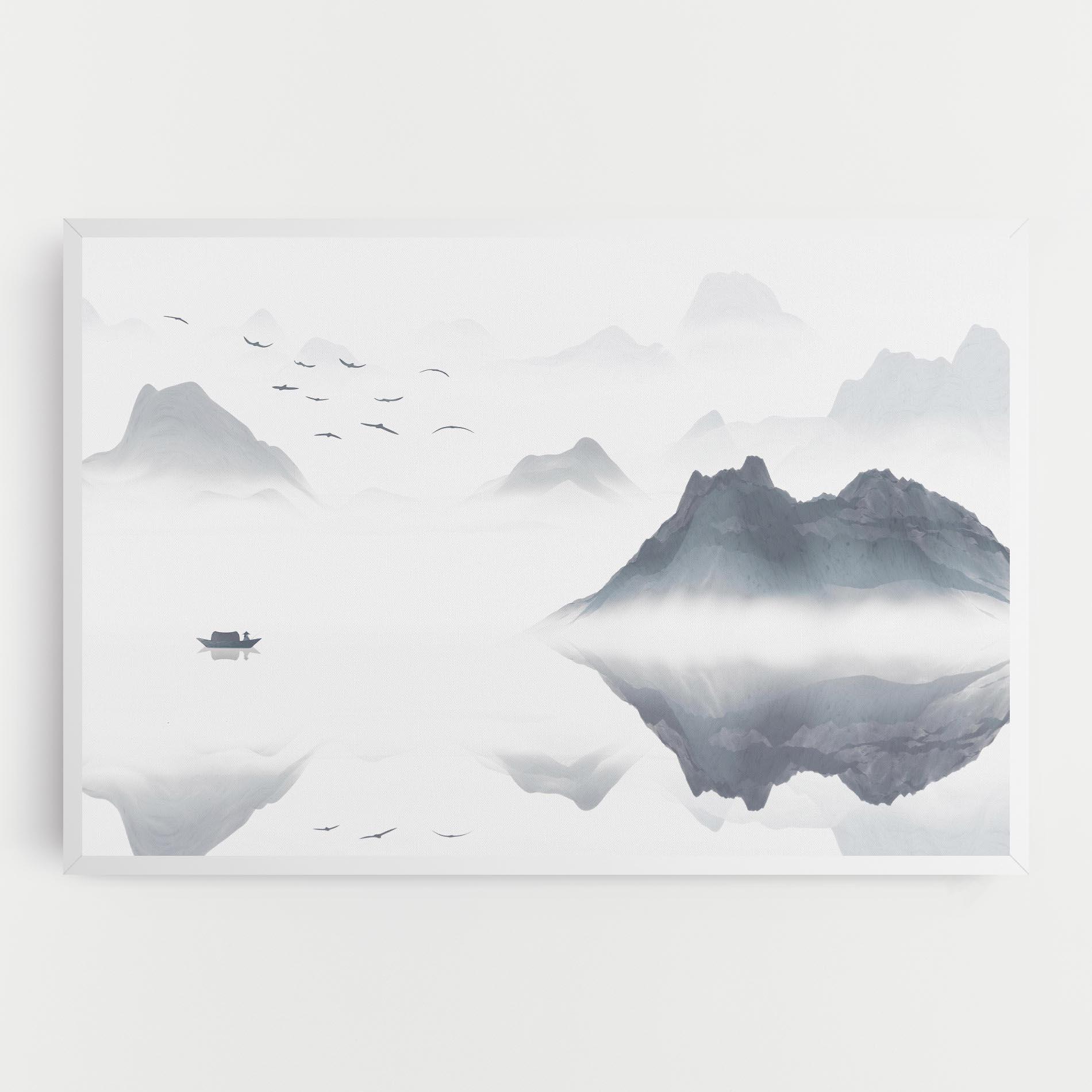 Картина на платно Chinese Style Mountains mockup 0