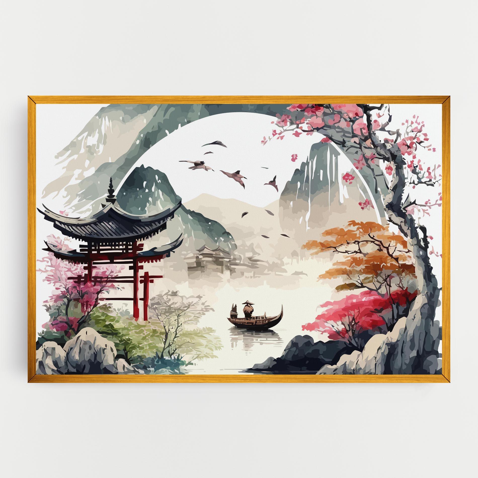 Картина на платно Beautiful Asiatic View mockup 0