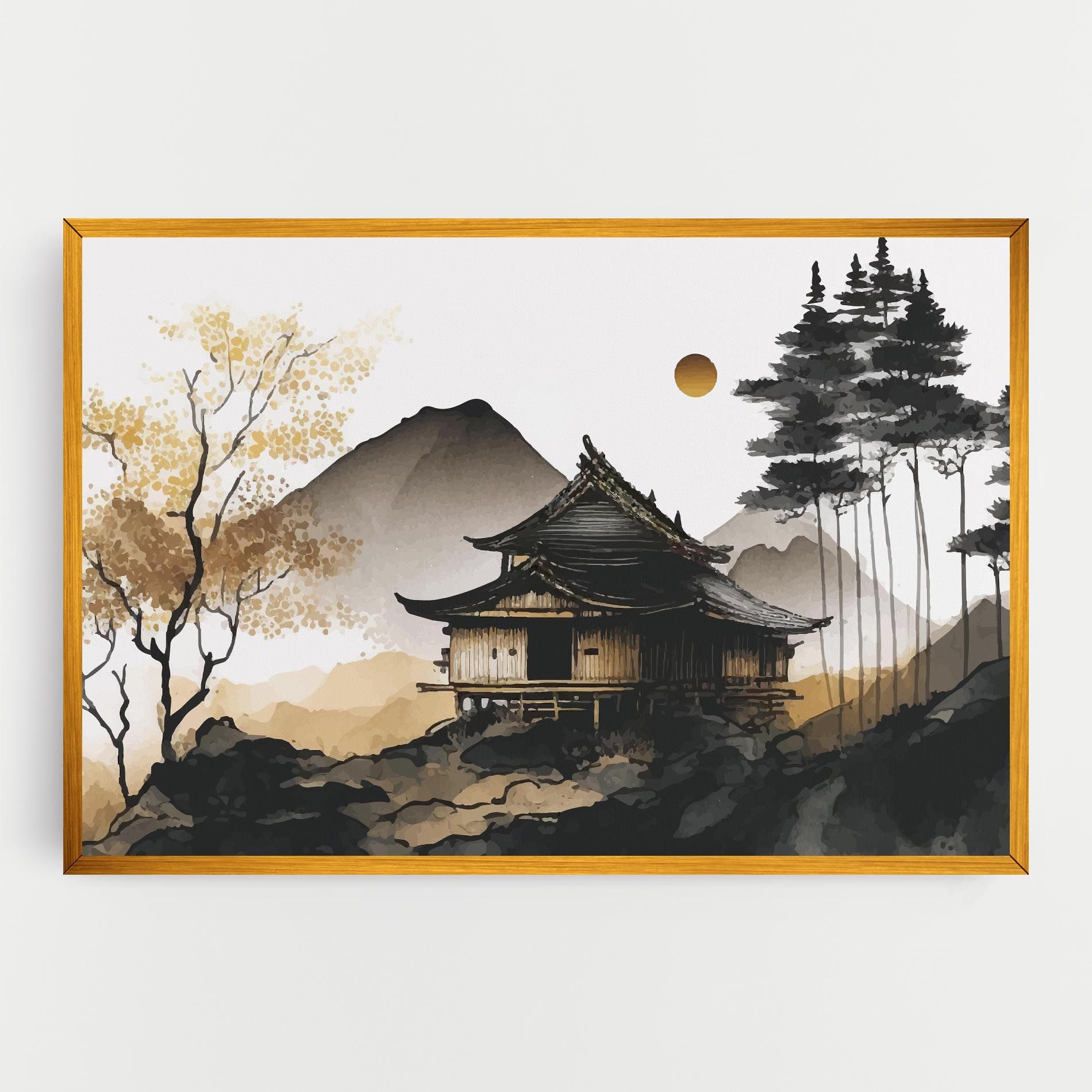Gold Japanese Temple mockup 0