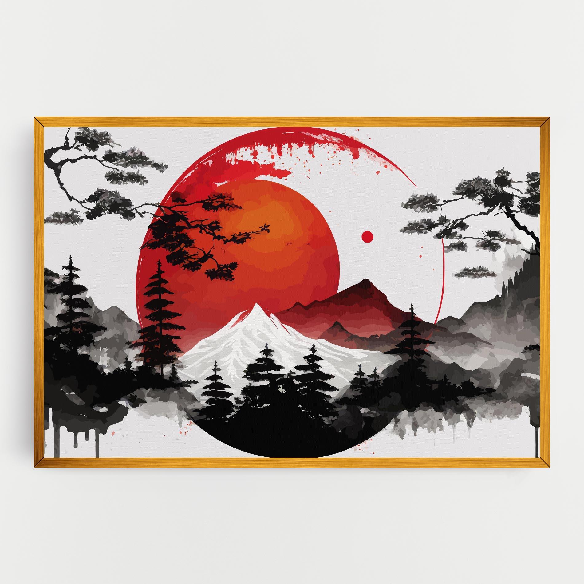 Картина на платно Yin Yang Mountain mockup 0