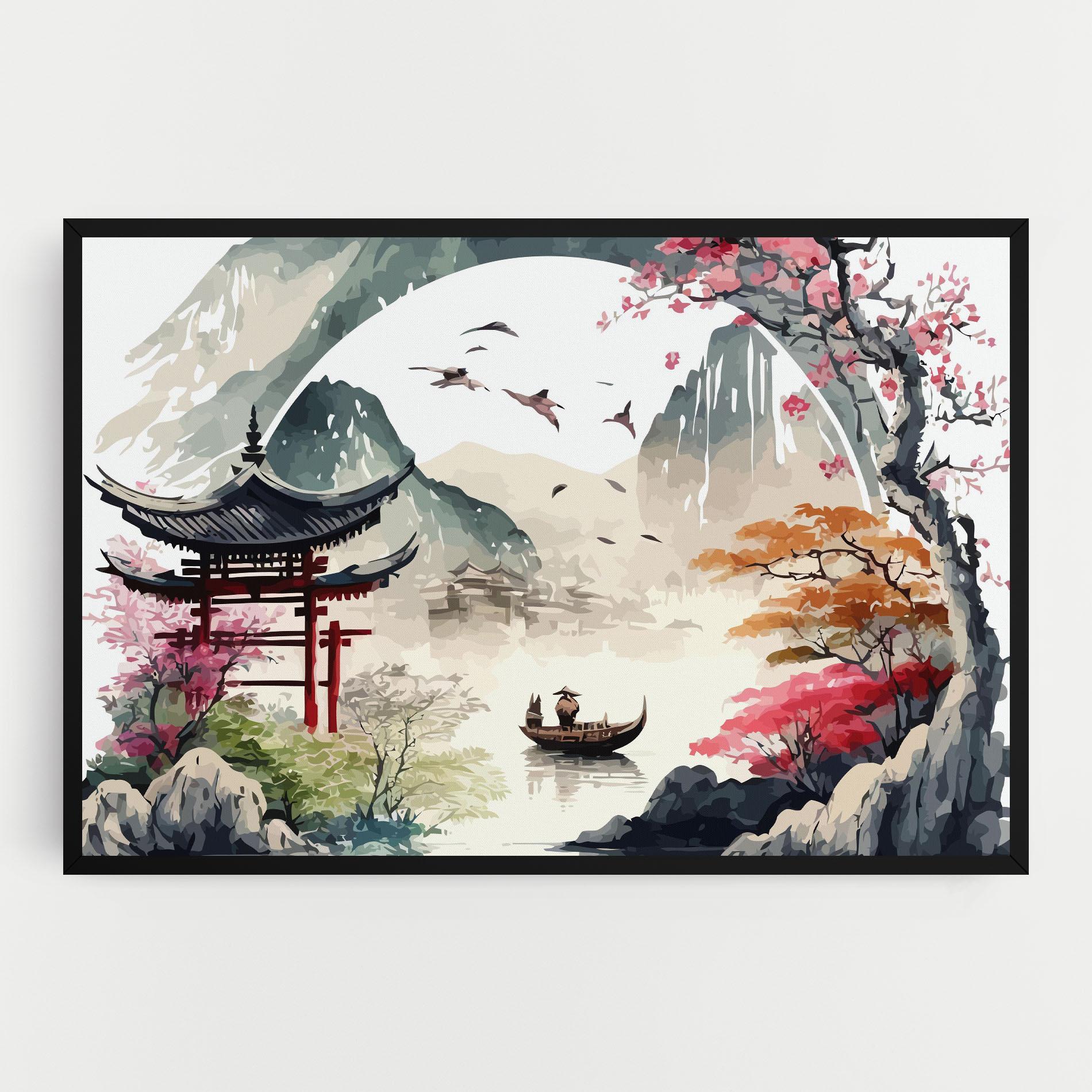 Картина на платно Beautiful Asiatic View mockup 0
