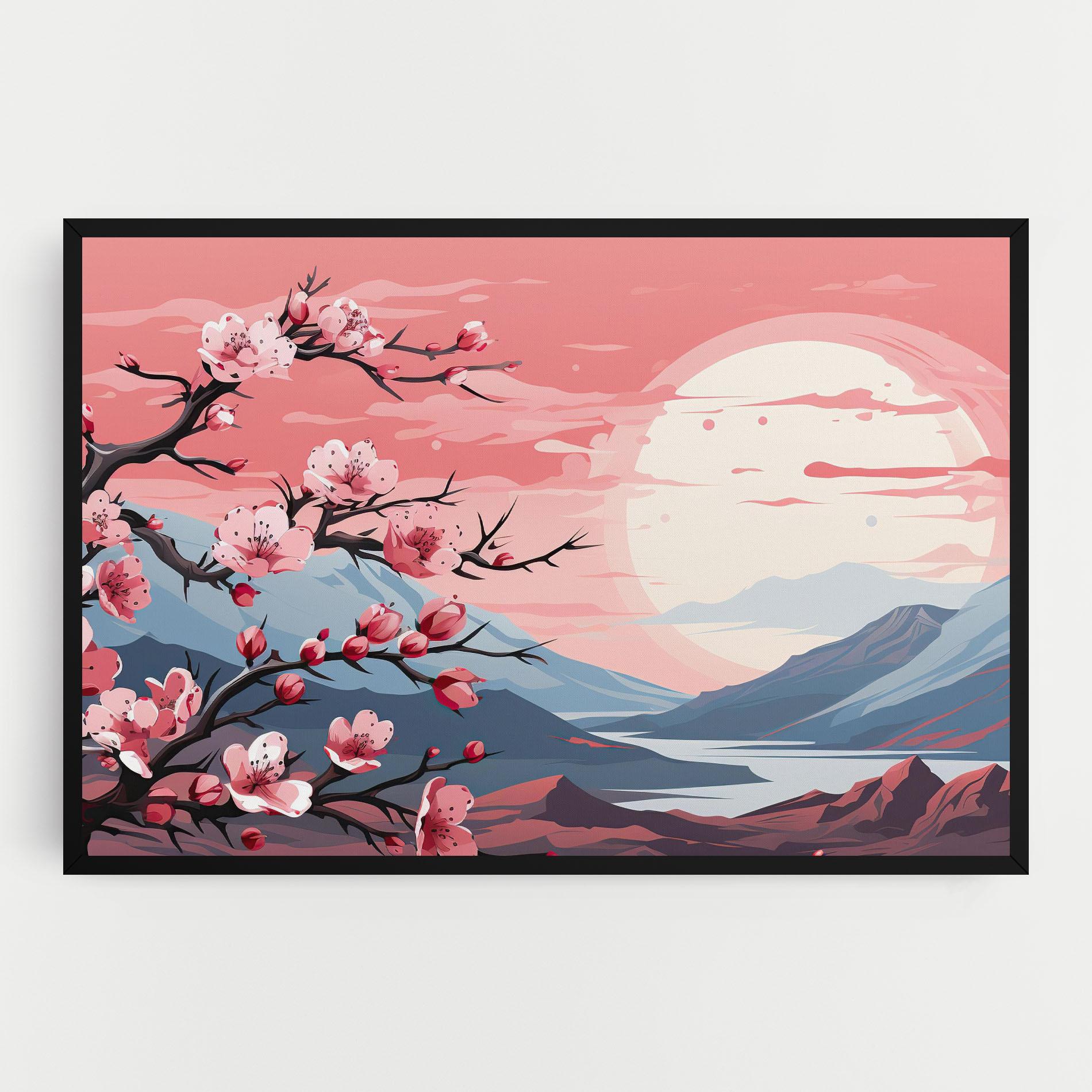 Картина на платно Chinese Cherry Blossoms mockup 0