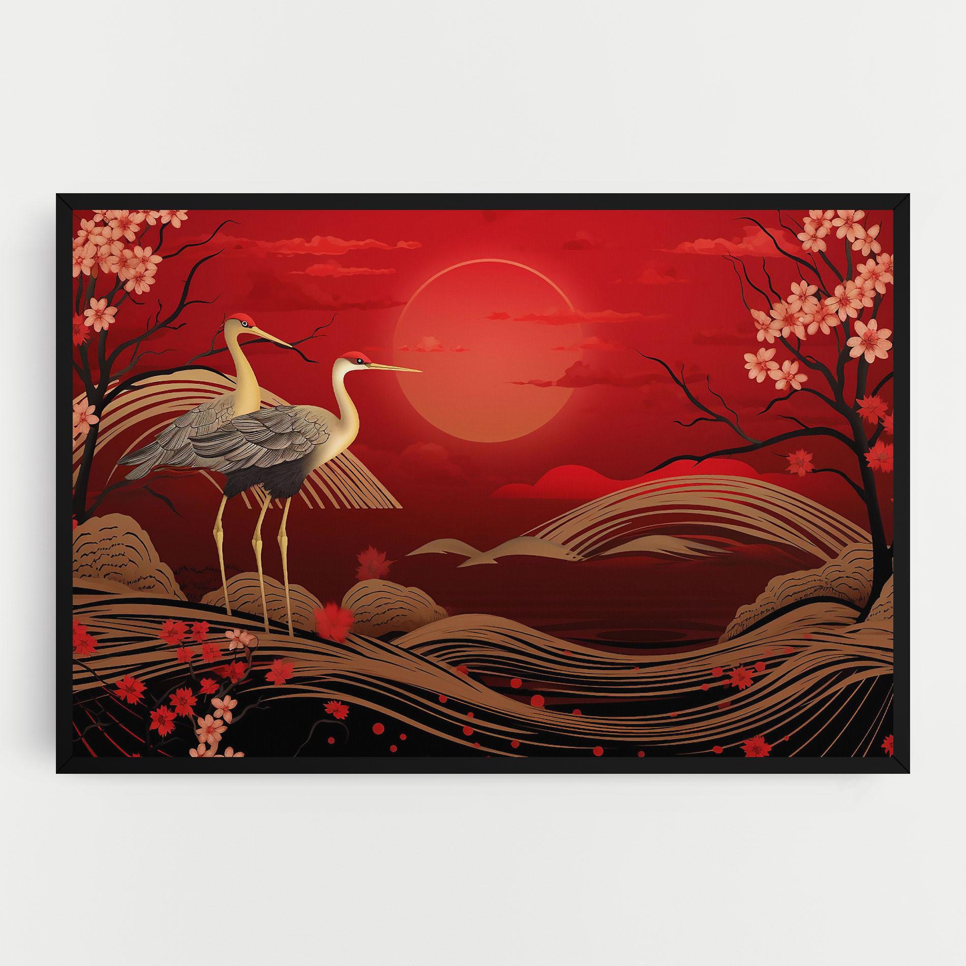 Картина на платно Gold Landscape Painting mockup 0