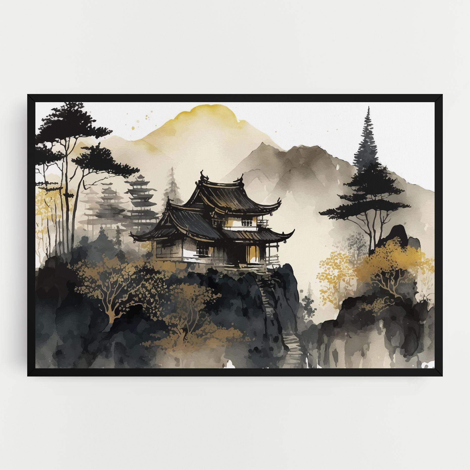 Картина на платно Japanese Temple mockup 0