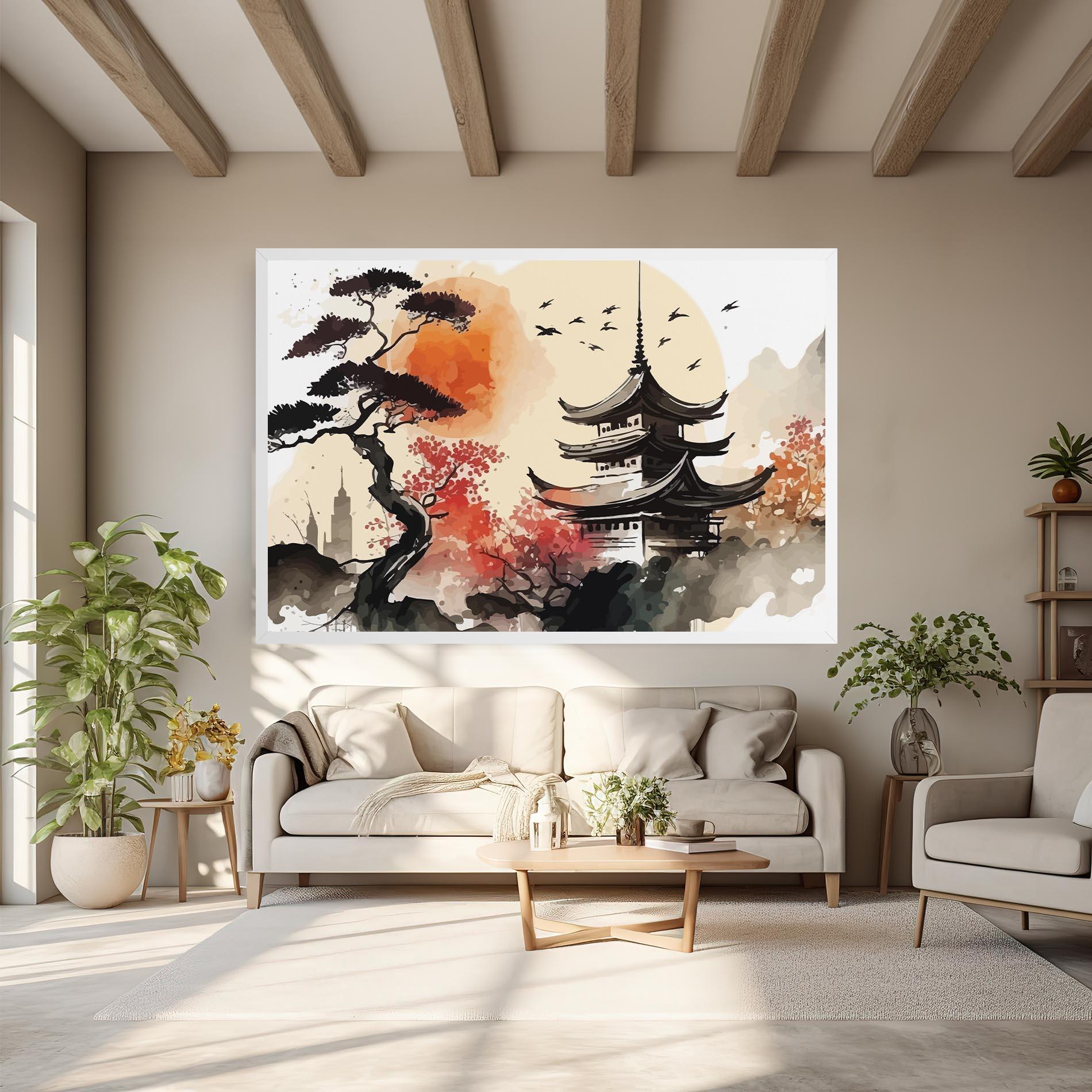 Картина на платно Asiatic Beautiful View mockup 6