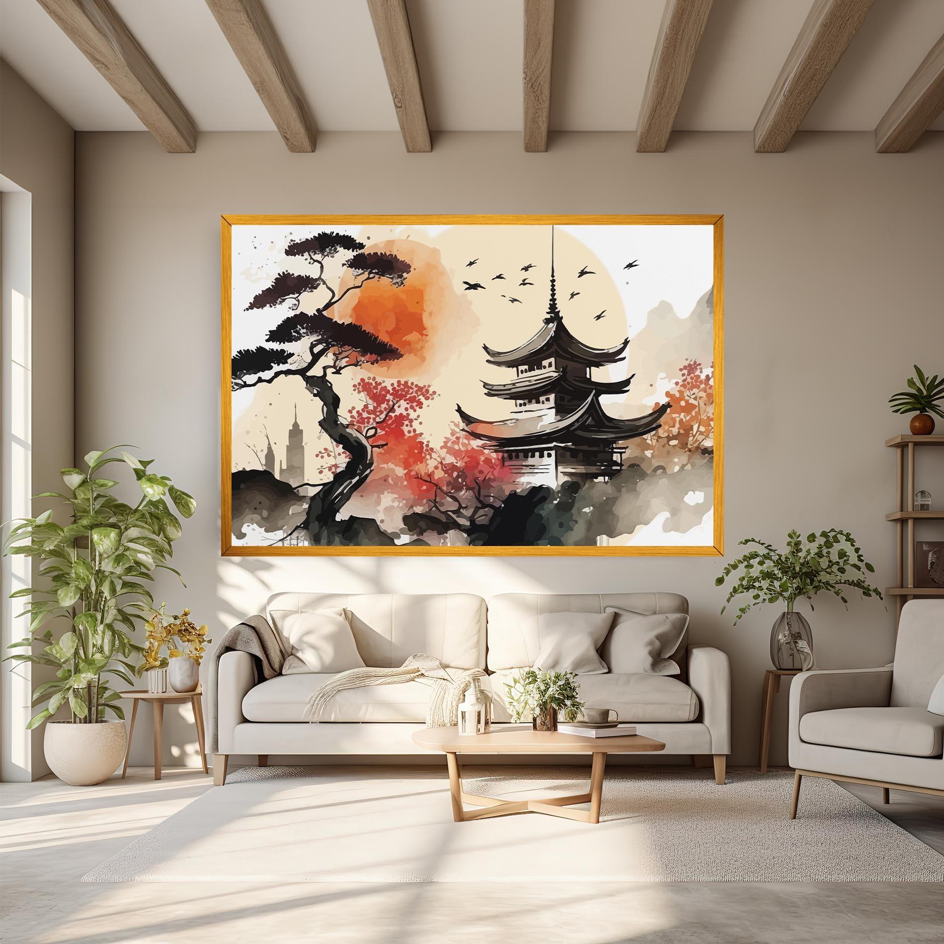 Картина на платно Asiatic Beautiful View mockup 6