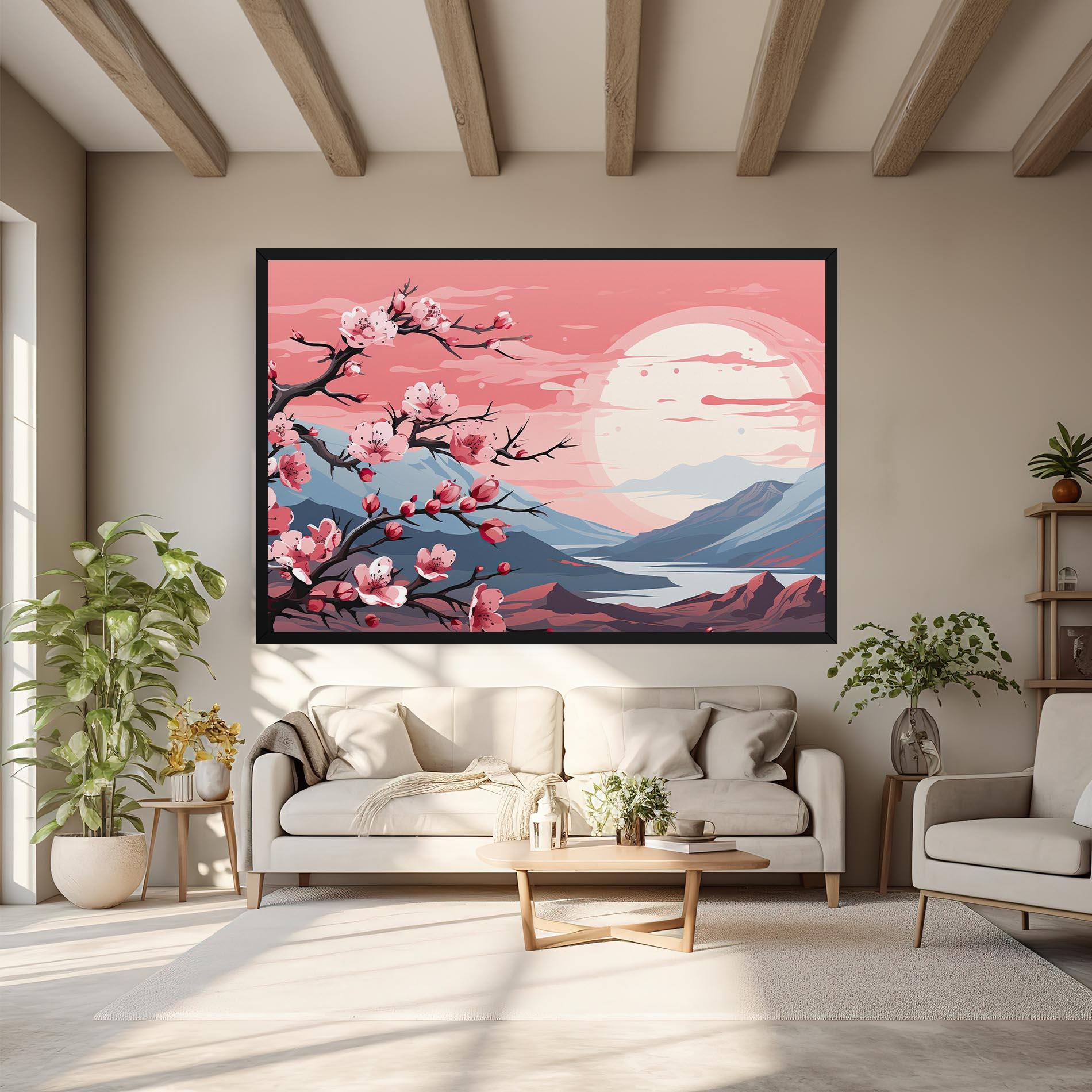 Картина на платно Chinese Cherry Blossoms mockup 6